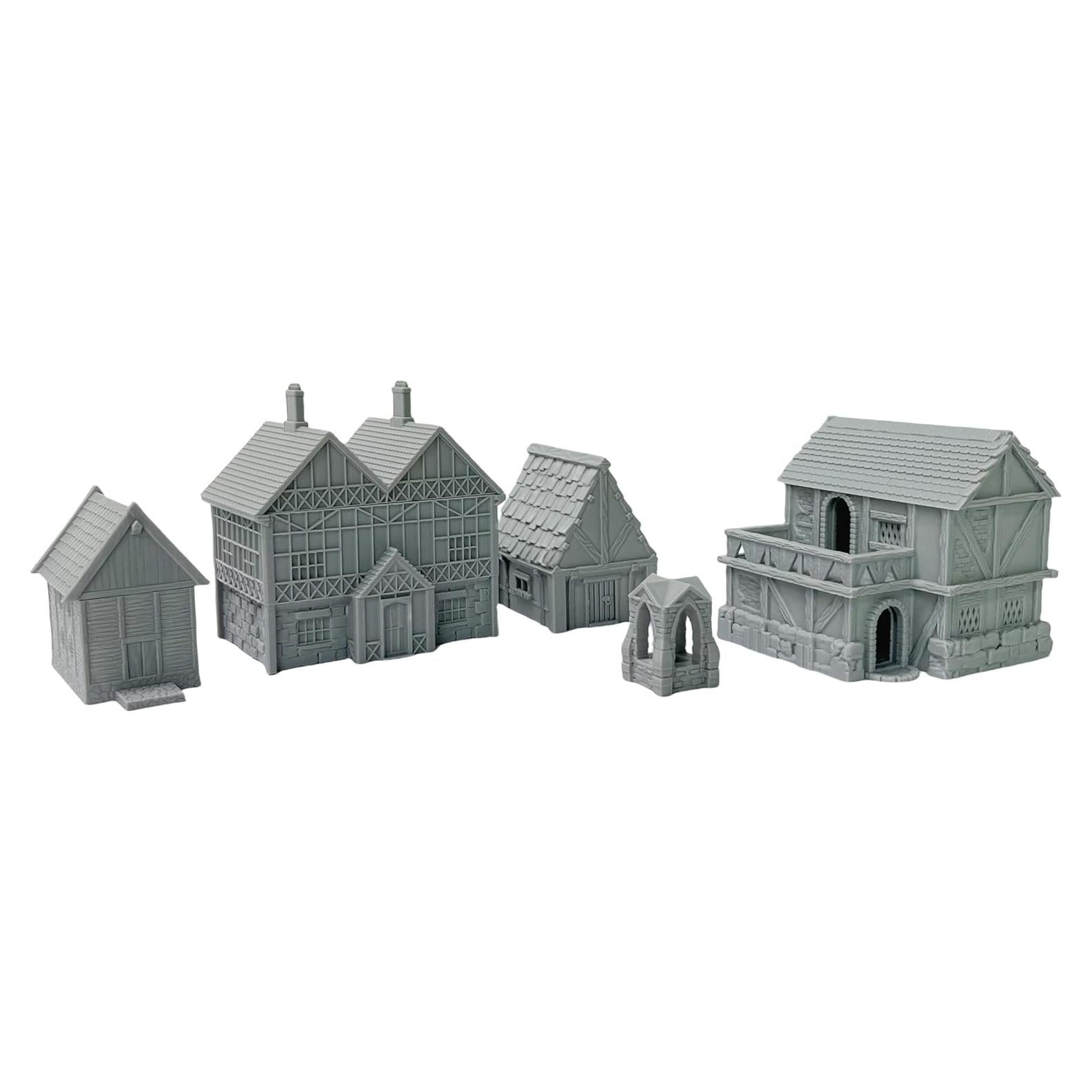 Miniatura de Edificios Medievales Hautico para Juegos RPG 18mm