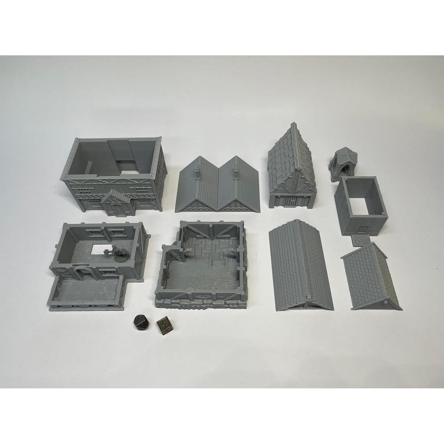 Miniatura de Edificios Medievales Hautico para Juegos RPG 18mm