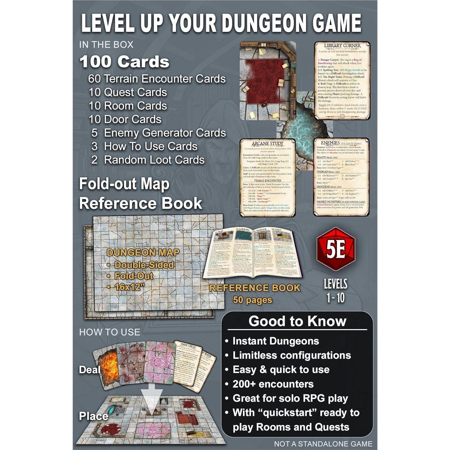 Baraja de Diseñadores de Mazmorras Loke - 100 Cartas