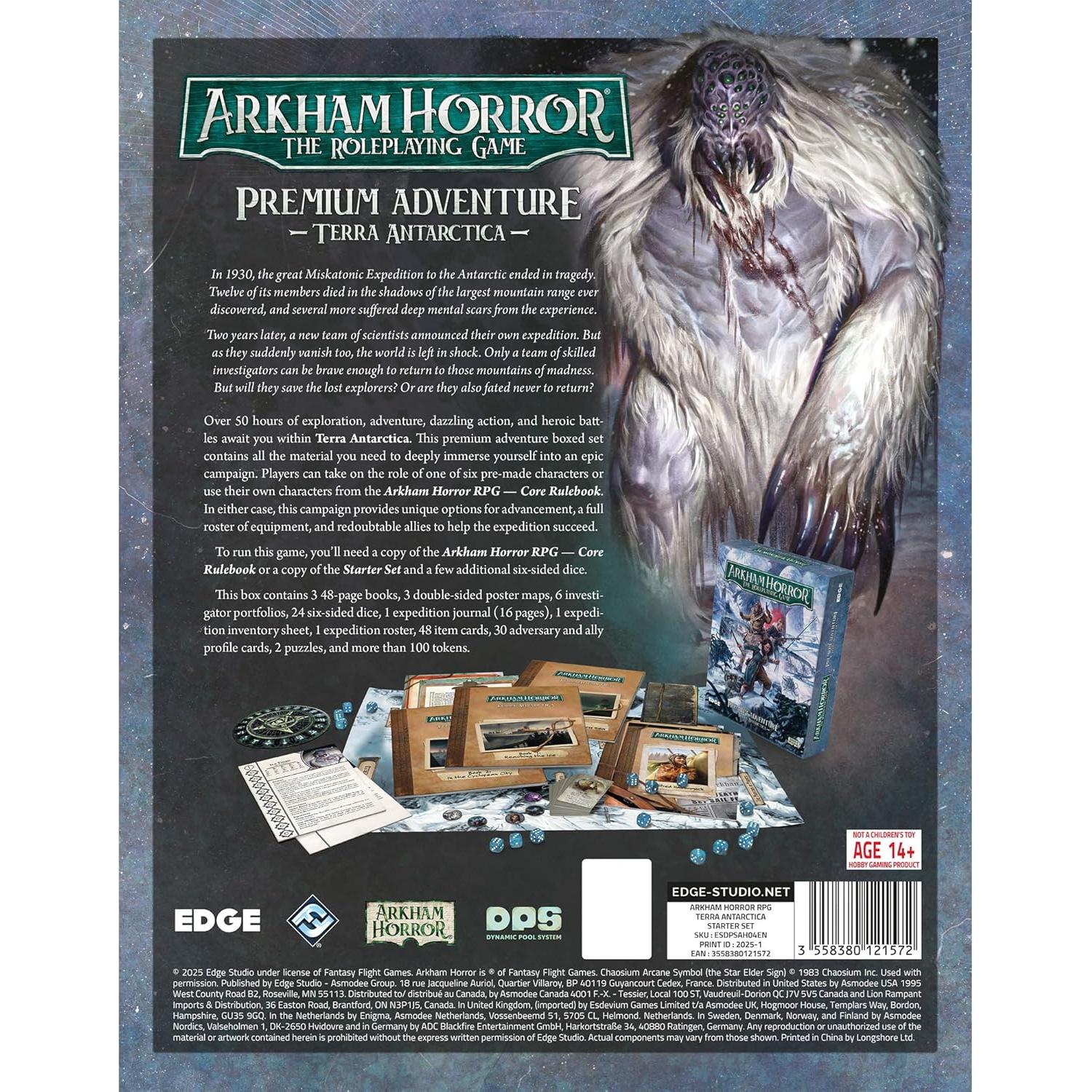 Arkham Horror RPG Terra Antártica - Expansión Asmodee 50+ Horas