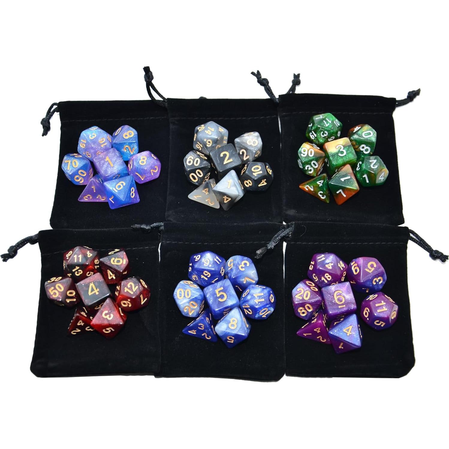 Dados Poliedricos Brillantes SmartDealsPro 42 Piezas DND RPG