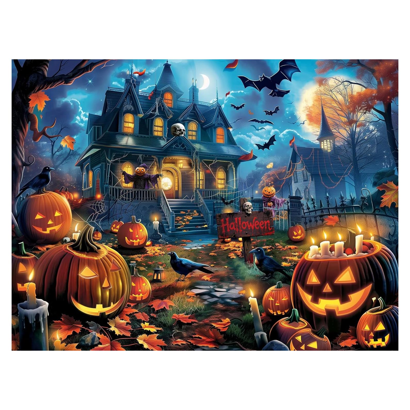 Rompecabezas Nattork 1000 Piezas Casa Embrujada Halloween 70x50cm