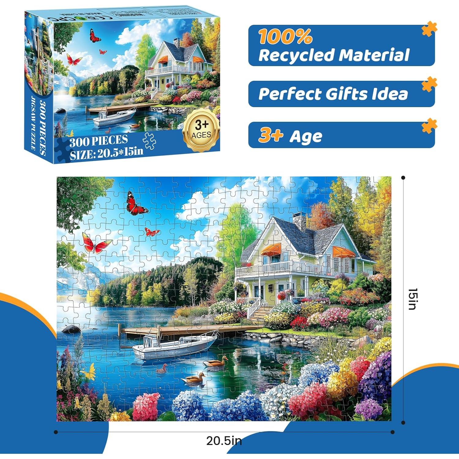 Rompecabezas Casa del Lago 300 Piezas - Calidad Premium