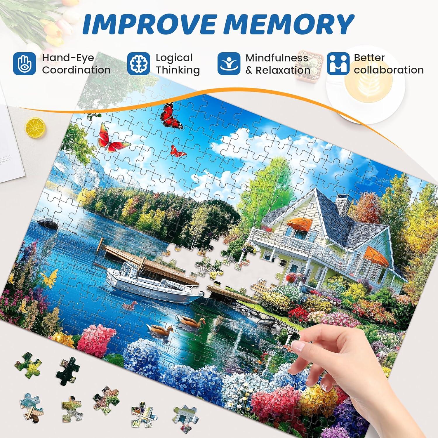 Rompecabezas Casa del Lago 300 Piezas - Calidad Premium