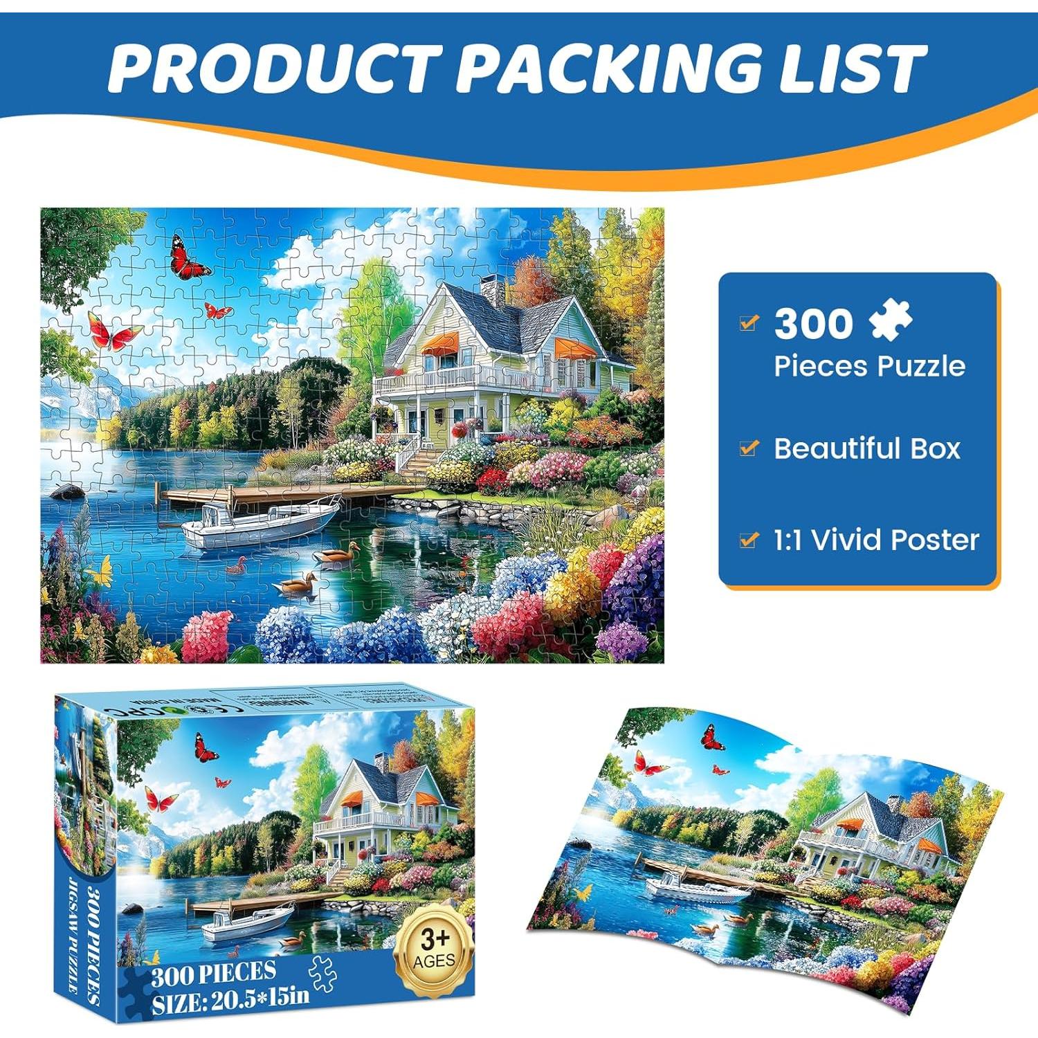 Rompecabezas Casa del Lago 300 Piezas - Calidad Premium