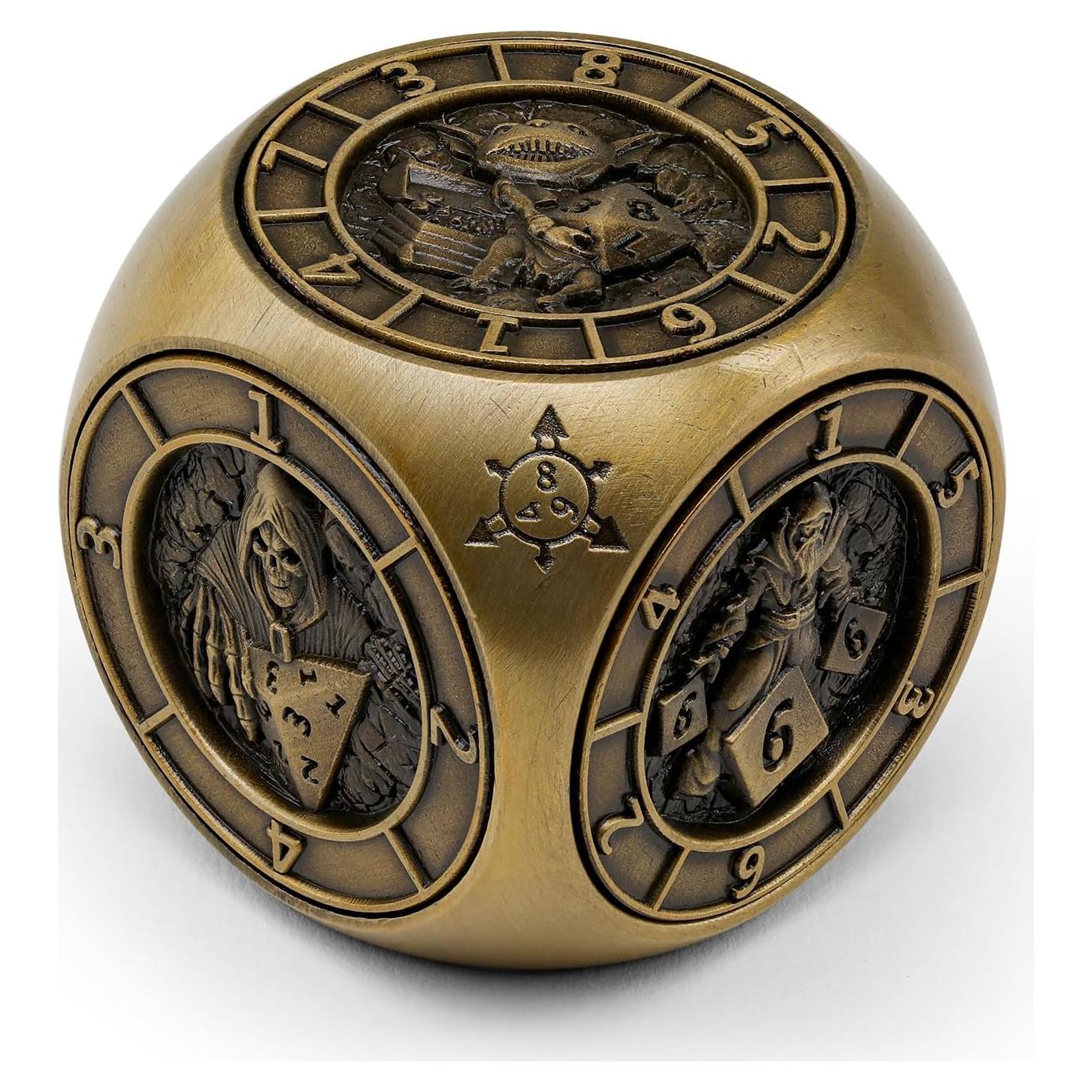 Conjunto de Dados Metálicos D&D Spinner 7 en 1 Bronce