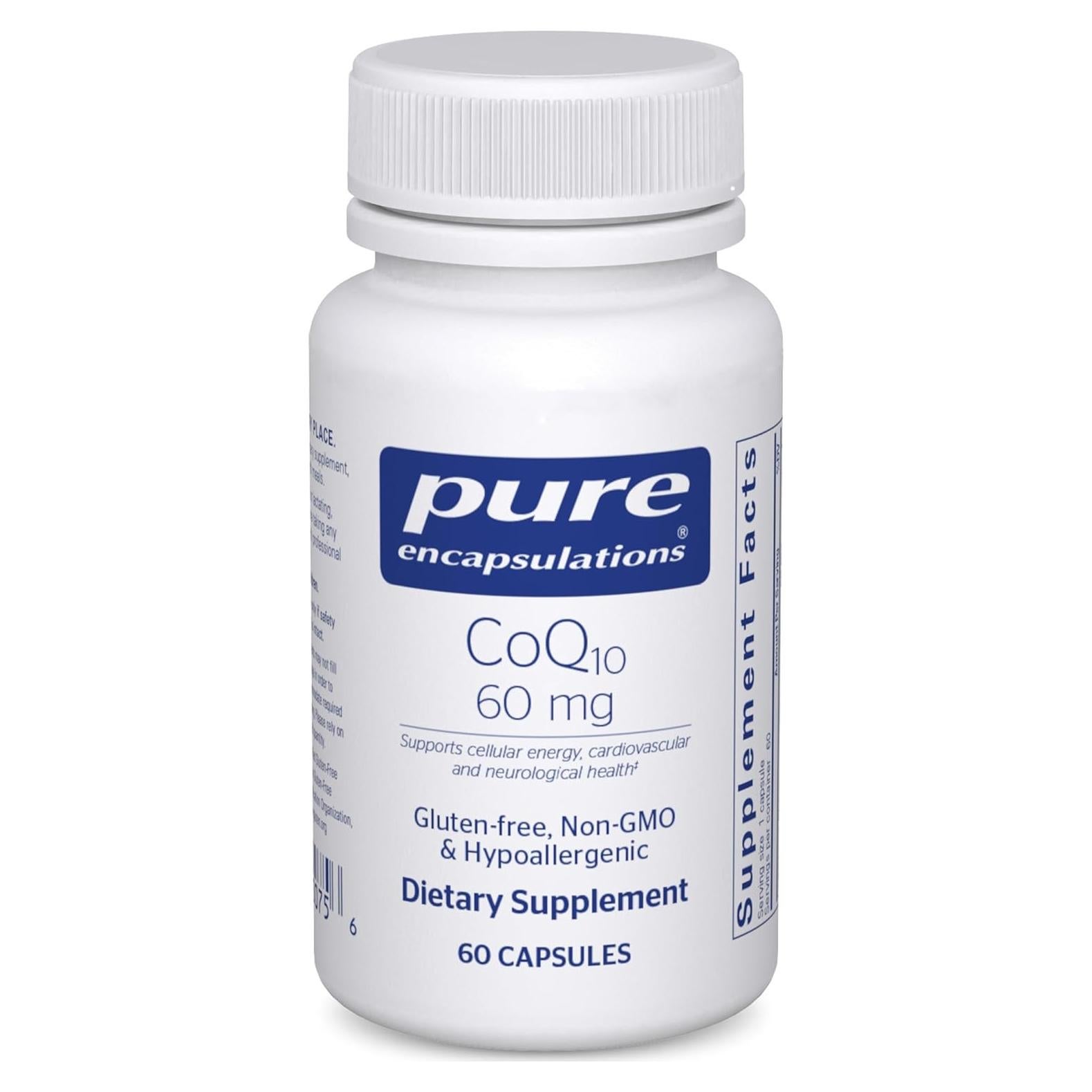 Suplemento CoQ10 Pure Encapsulations 60 mg 60 Cápsulas