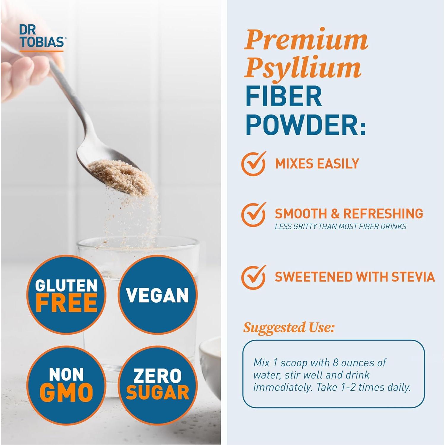 Dr. Tobias Salud Digestiva - Bebida en Polvo de Psyllium 356g