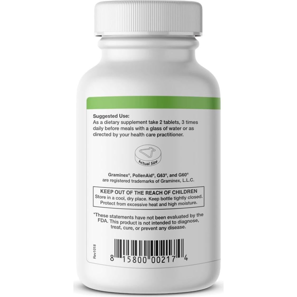 Suplemento PollenAid Graminex 200 Tabletas Salud Próstata