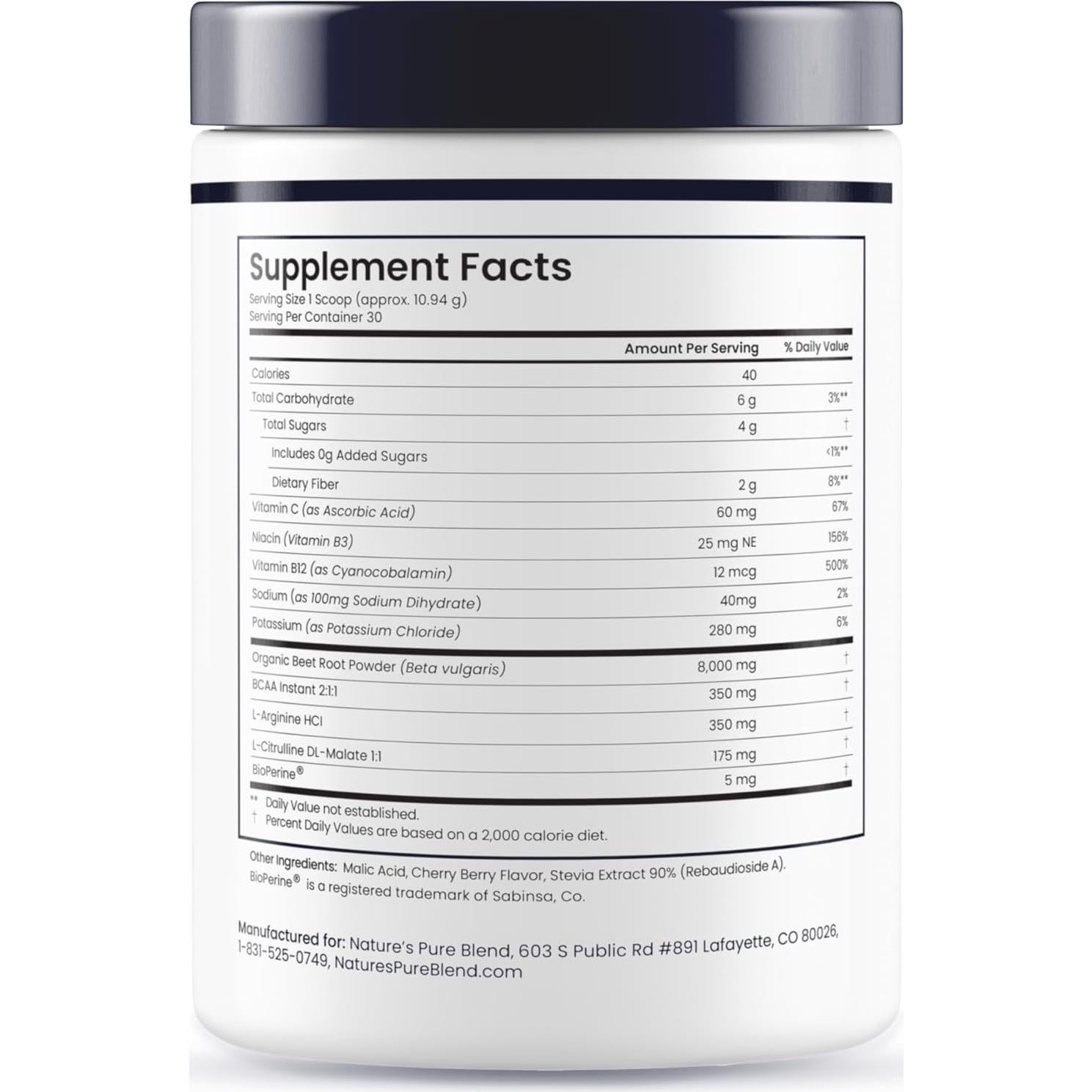 Polvo de Remolacha Orgánica Mezcla Pura 408g - Energía y Circulación