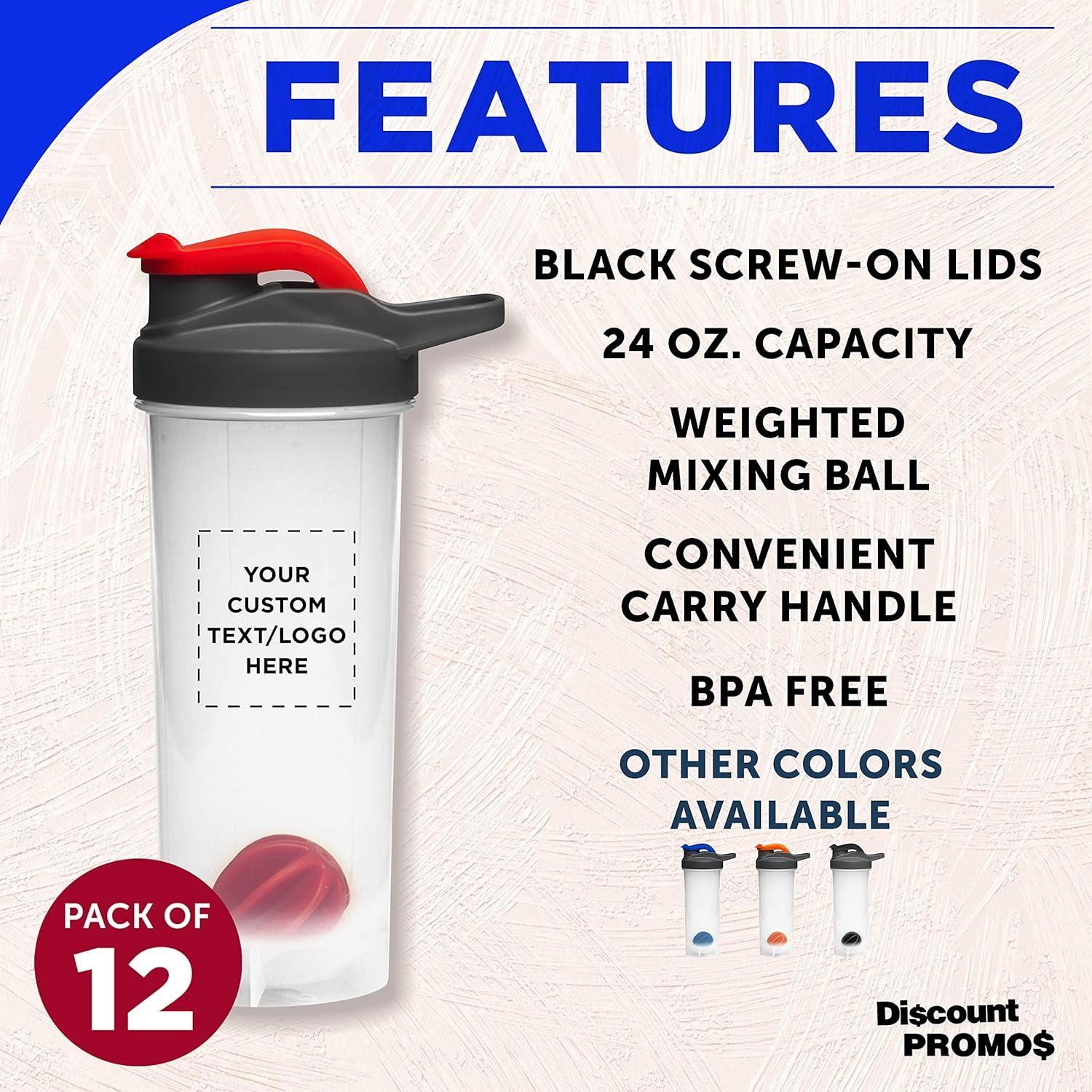 Botellas de Plástico Personalizadas Discount Promos 24 oz - 12 Unidades