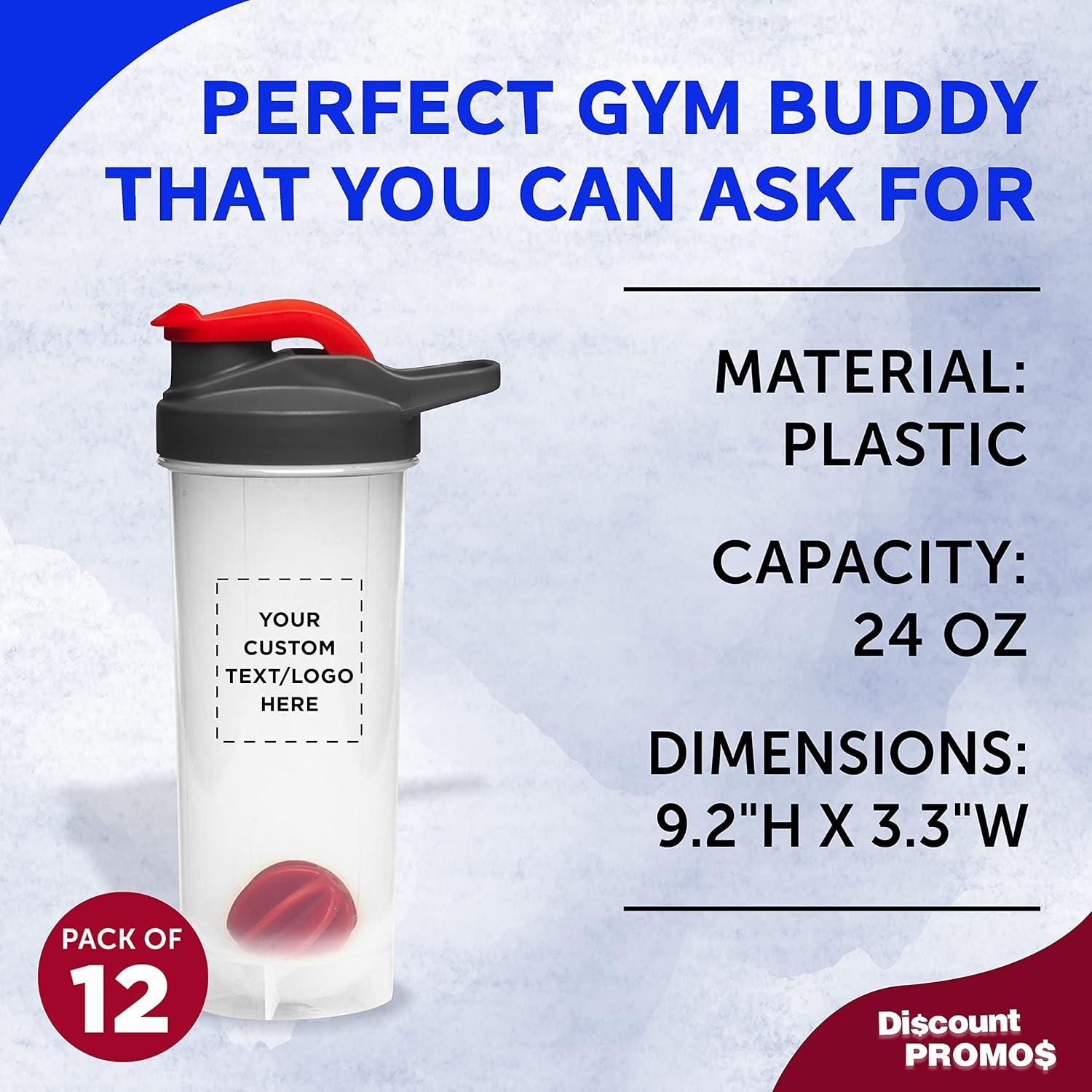 Botellas de Plástico Personalizadas Discount Promos 24 oz - 12 Unidades