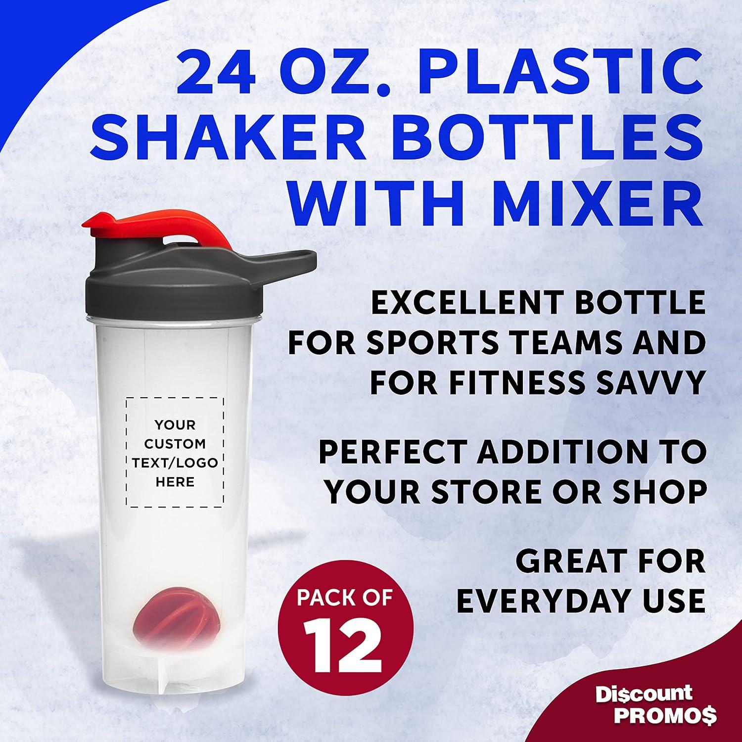 Botellas de Plástico Personalizadas Discount Promos 24 oz - 12 Unidades