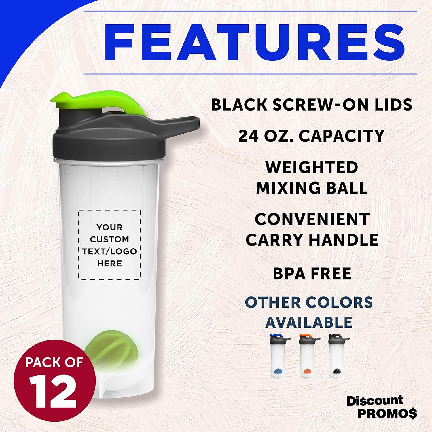 Botellas de Mezcla de Plástico Discount Promos 24 oz - Paquete 12