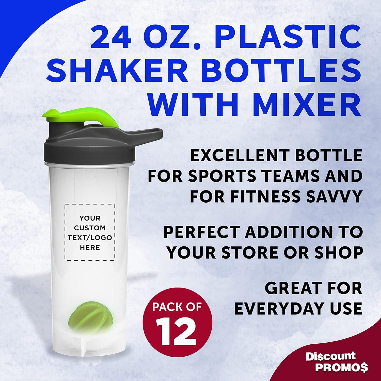 Botellas de Mezcla de Plástico Discount Promos 24 oz - Paquete 12