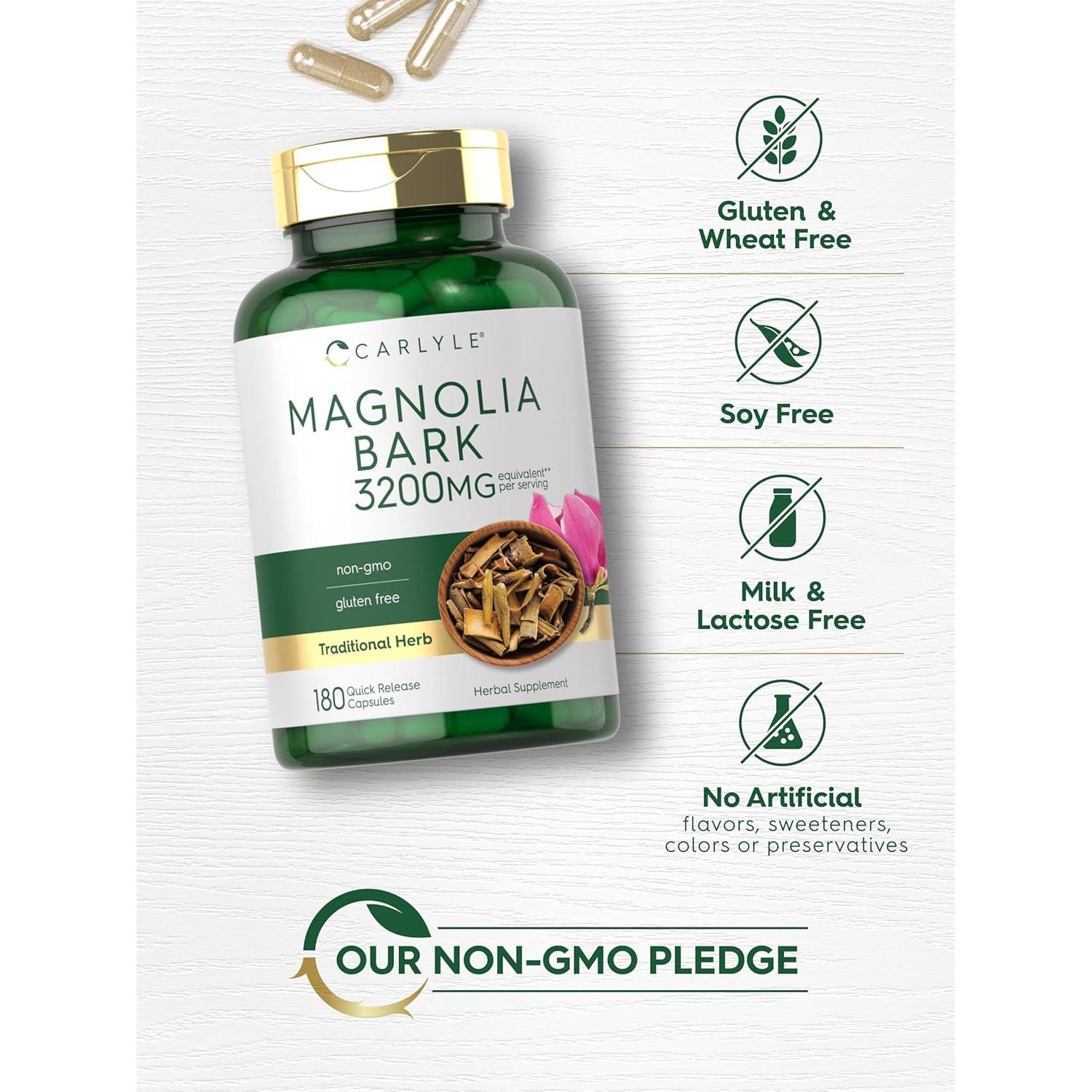 Corteza de Magnolia Carlyle 3200 mg | 180 Cápsulas Suplemento