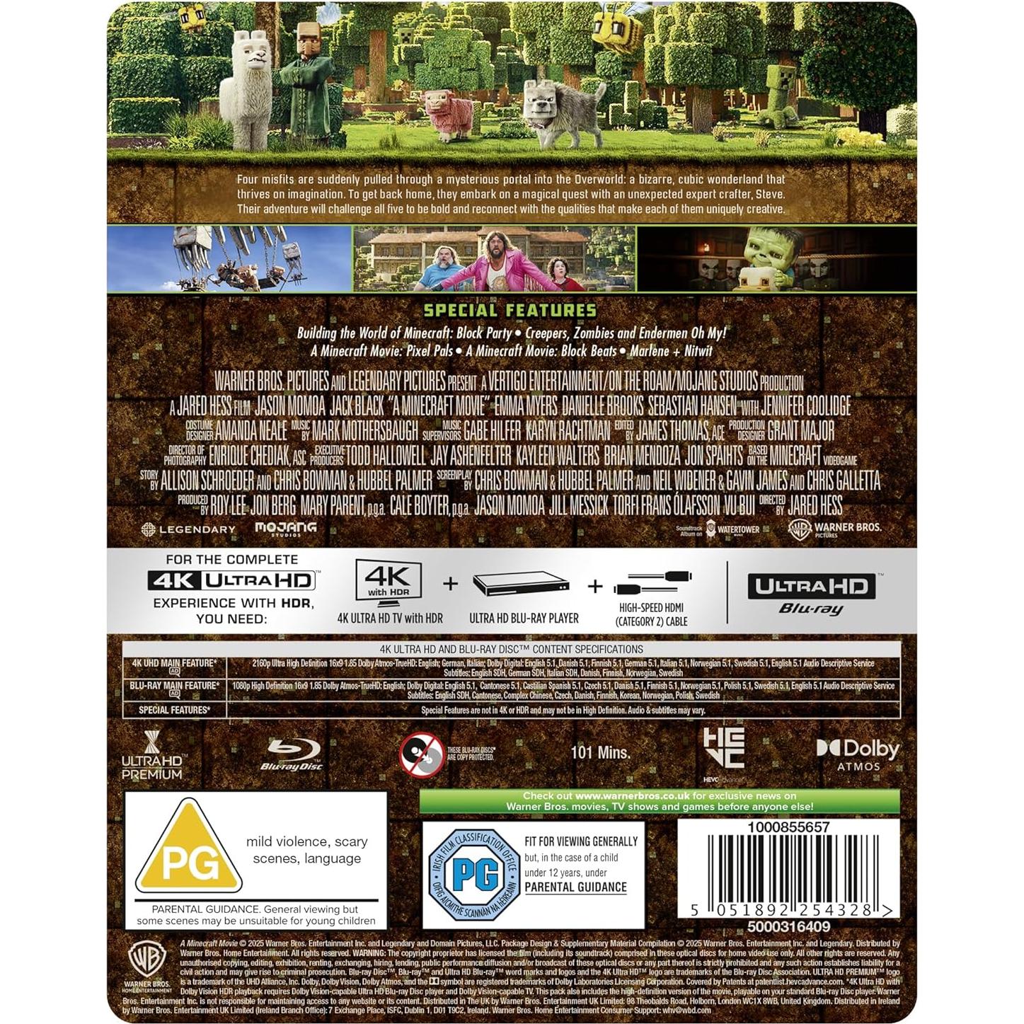 Minecraft Portal Steelbook 4K Ultra HD - Warner Bros - 2025