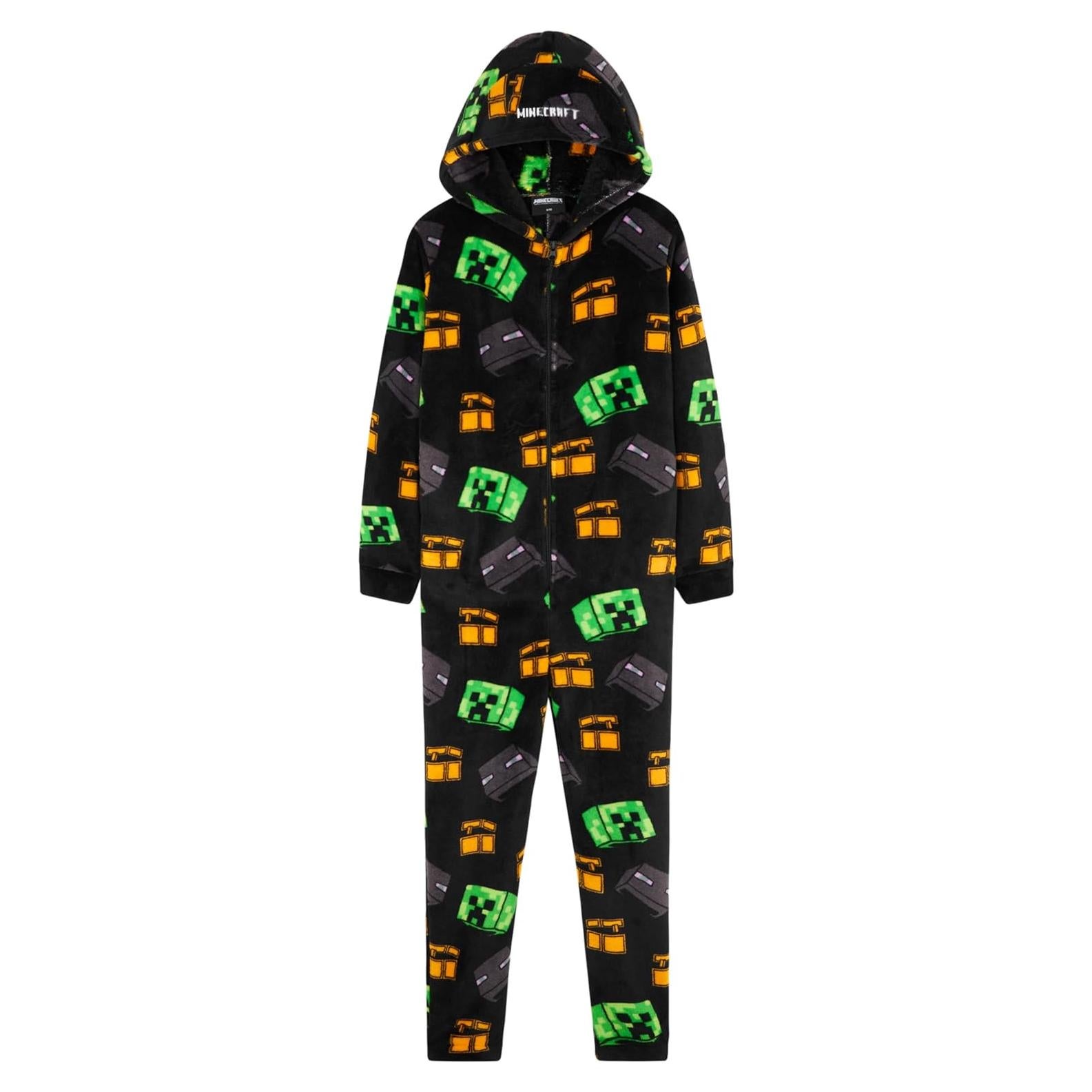 Pijama de una pieza Minecraft para niños 9-10 años - Forro polar