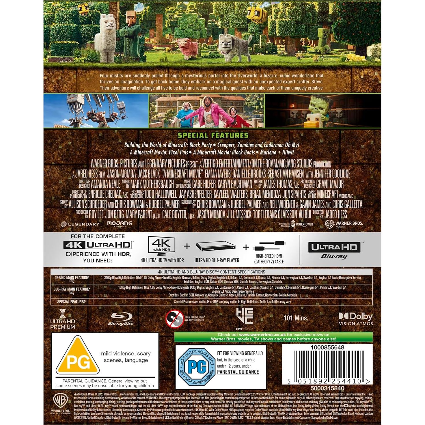 Película Minecraft Escena Nocturna 4K Ultra HD Steelbook