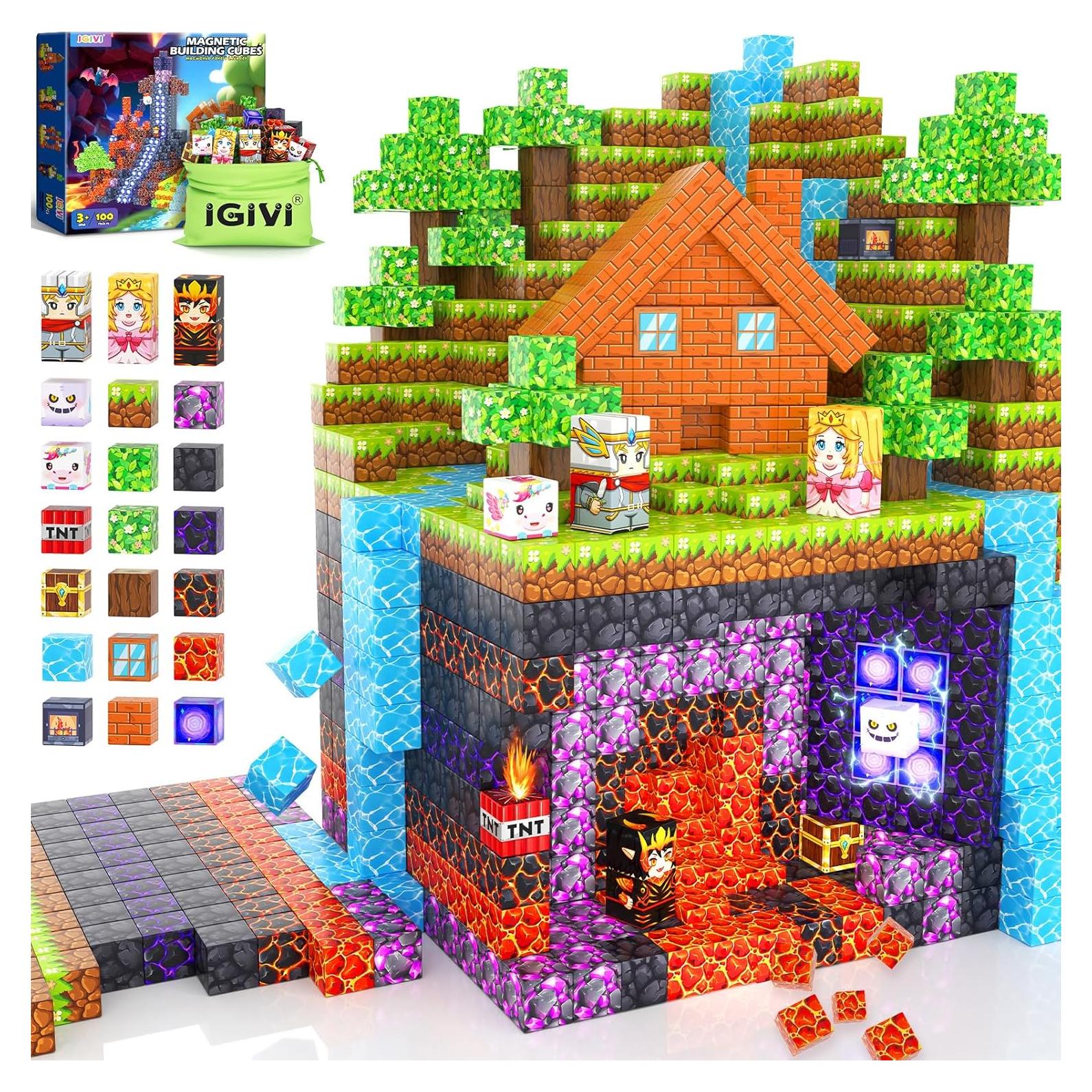 Bloques Magnéticos IGIVI 100PCS - Juguetes STEM 3D para Niños