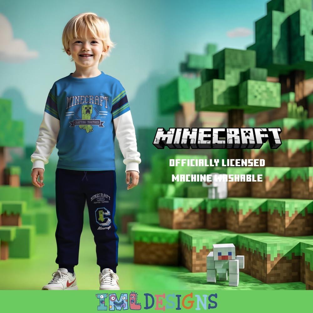 Conjunto de Ropa Minecraft para Niños 2 Piezas - Jersey y Jogger