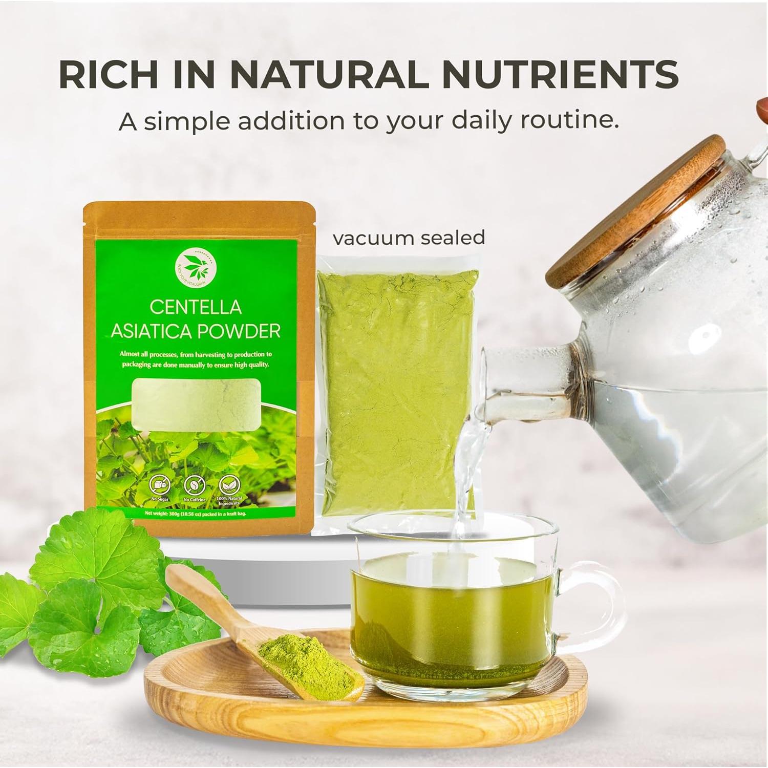 Polvo de Centella Asiática GREEN NATURE 300 g - Sin Aditivos