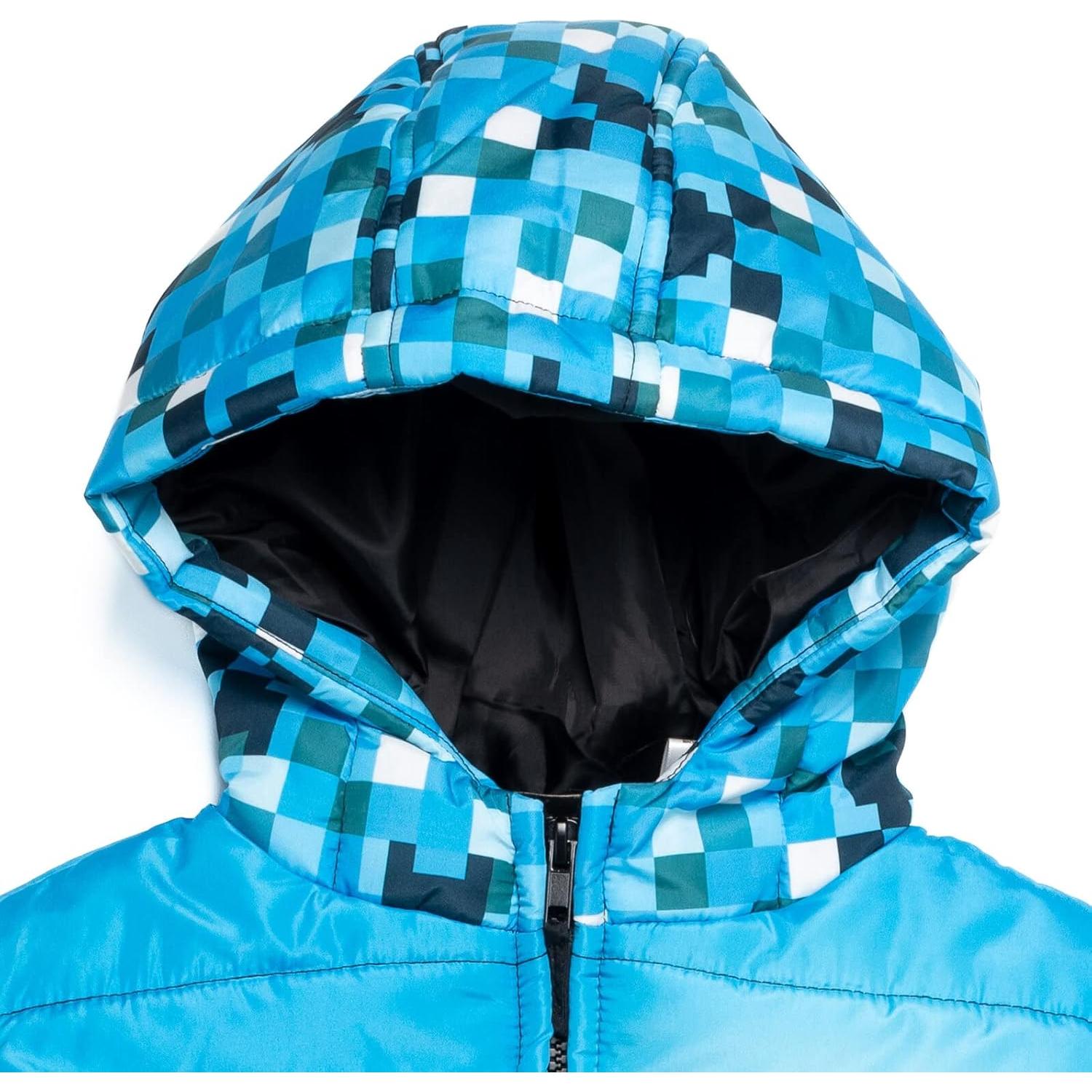 Abrigo acolchado Minecraft Creeper Steve para niños 7-8 años