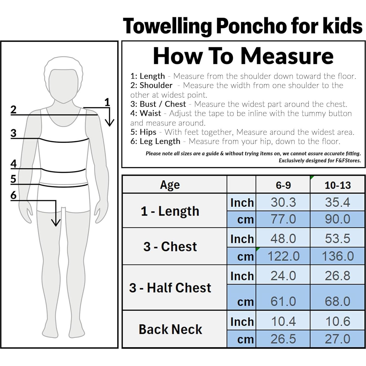 Toalla Poncho Minecraft Verde para Niños 6-9 Años