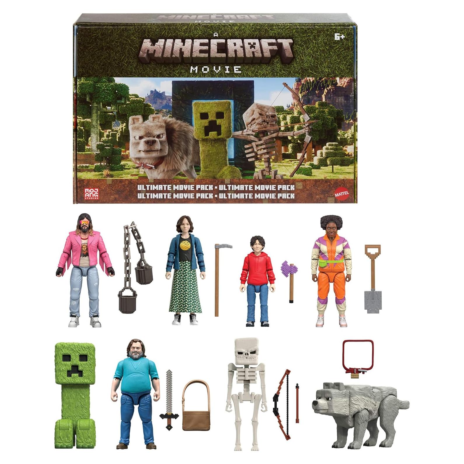 Set de Juguetes Coleccionables Mattel Minecraft - 8 Figuras y Accesorios
