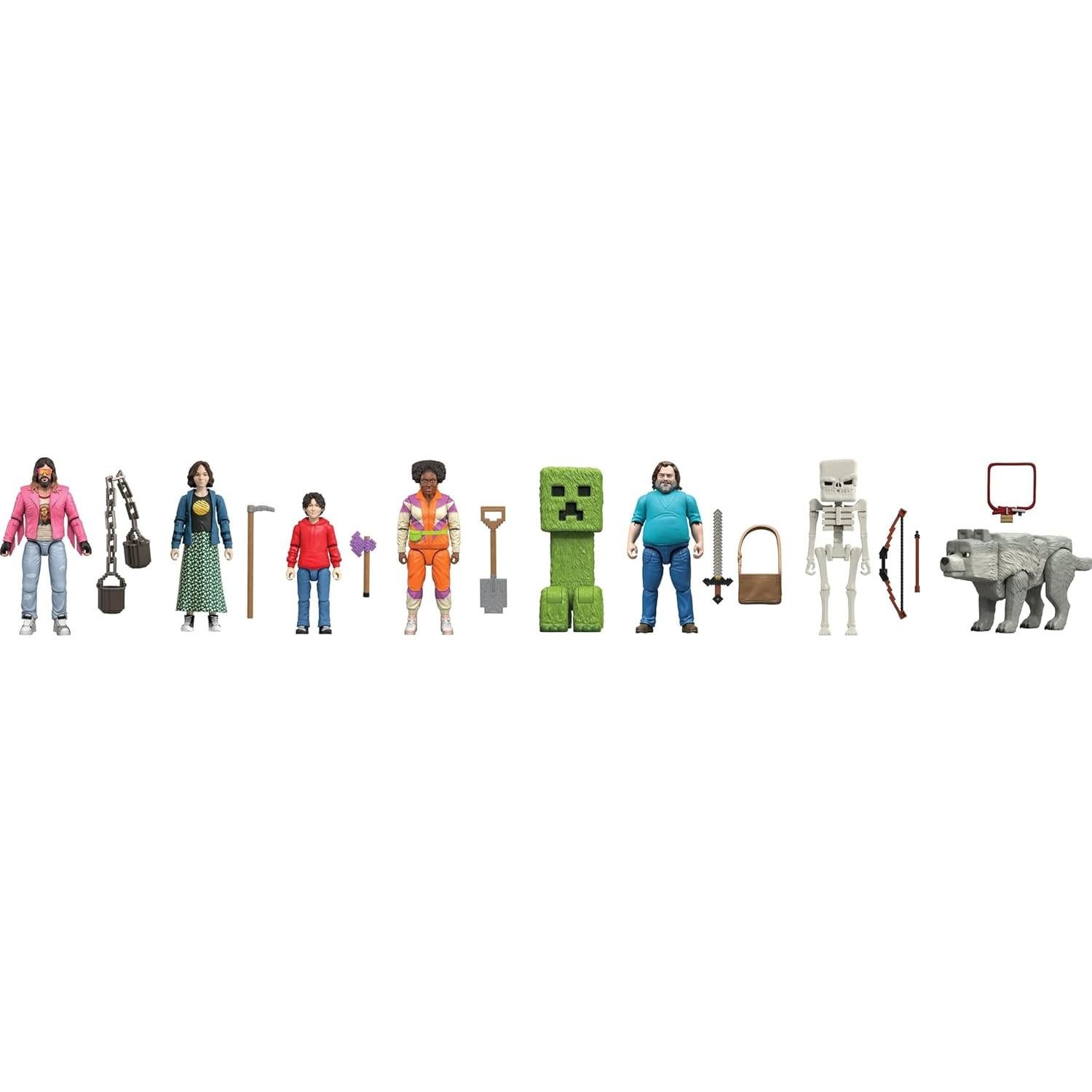 Set de Juguetes Coleccionables Mattel Minecraft - 8 Figuras y Accesorios