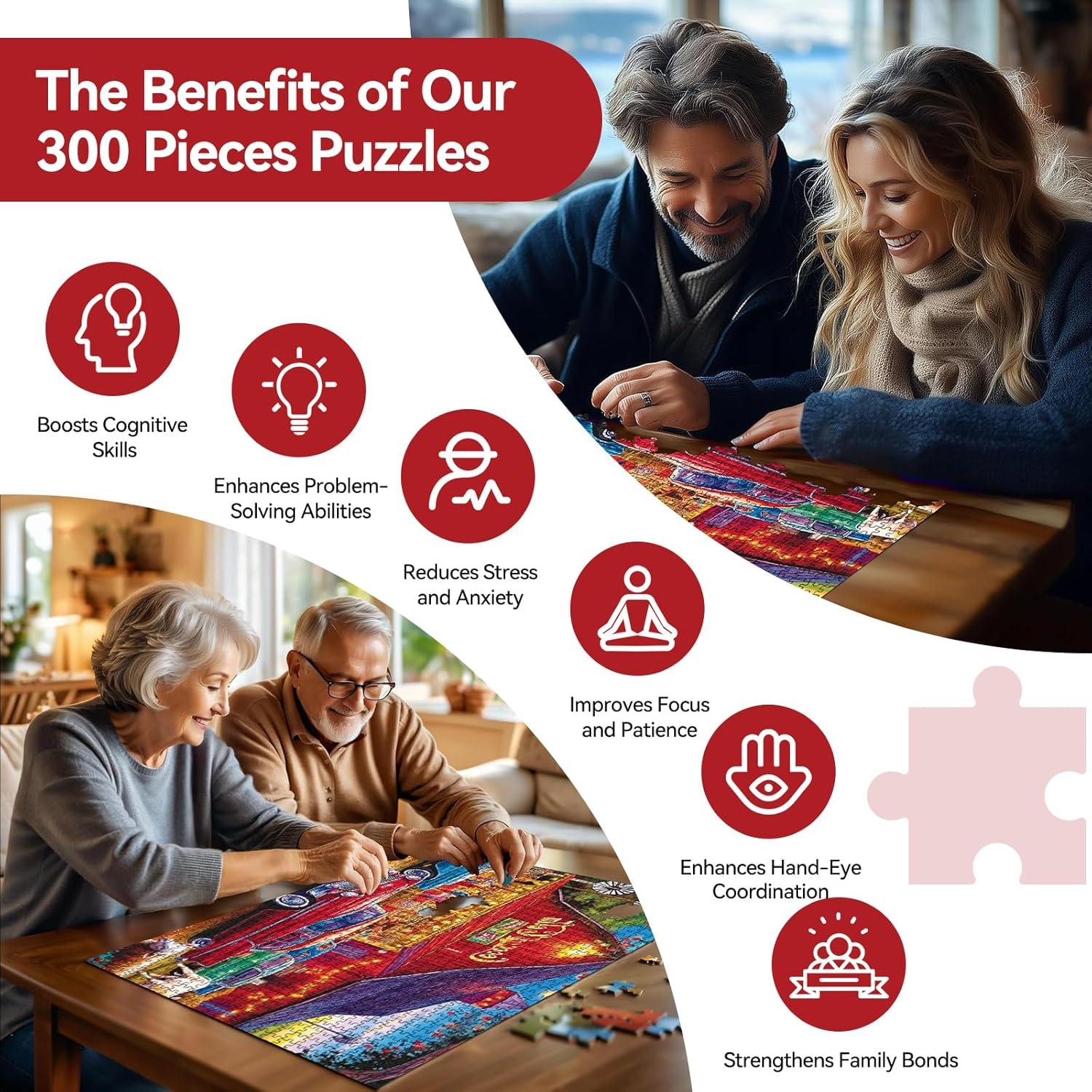 Rompecabezas 300 Piezas Adultos Zhiseoyi Vida Nocturna 52x38cm