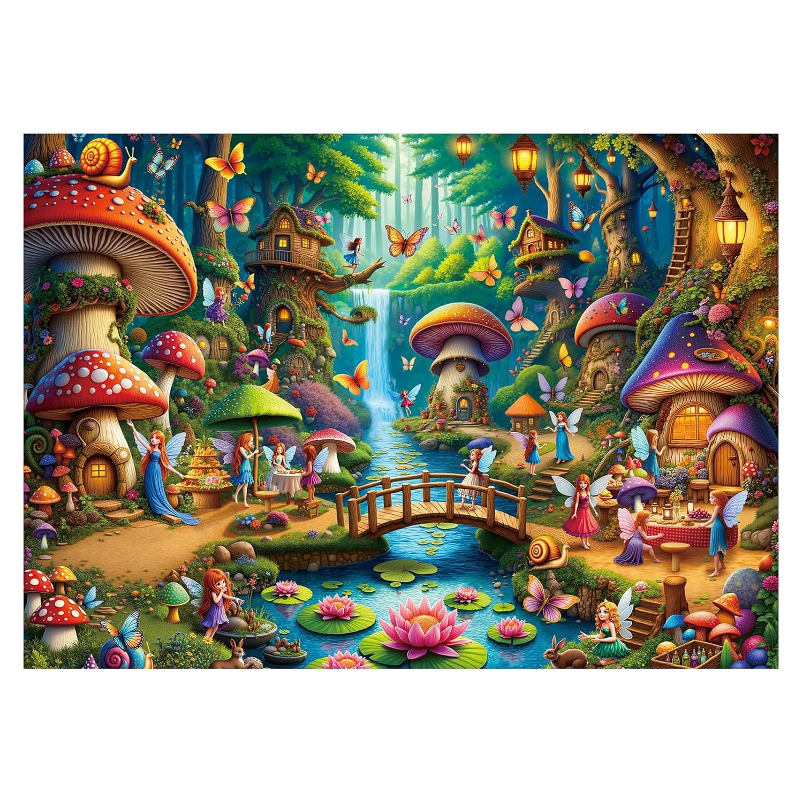 Rompecabezas Rocorose 1000 Piezas Casa de Hongo 70x50cm