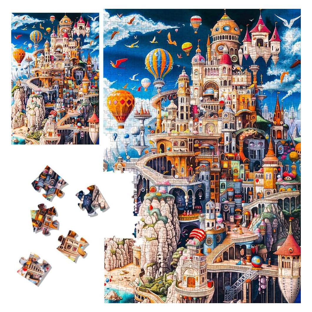 Rompecabezas 1000 Piezas Duoying Castillo Otoñal Arte Fantástico