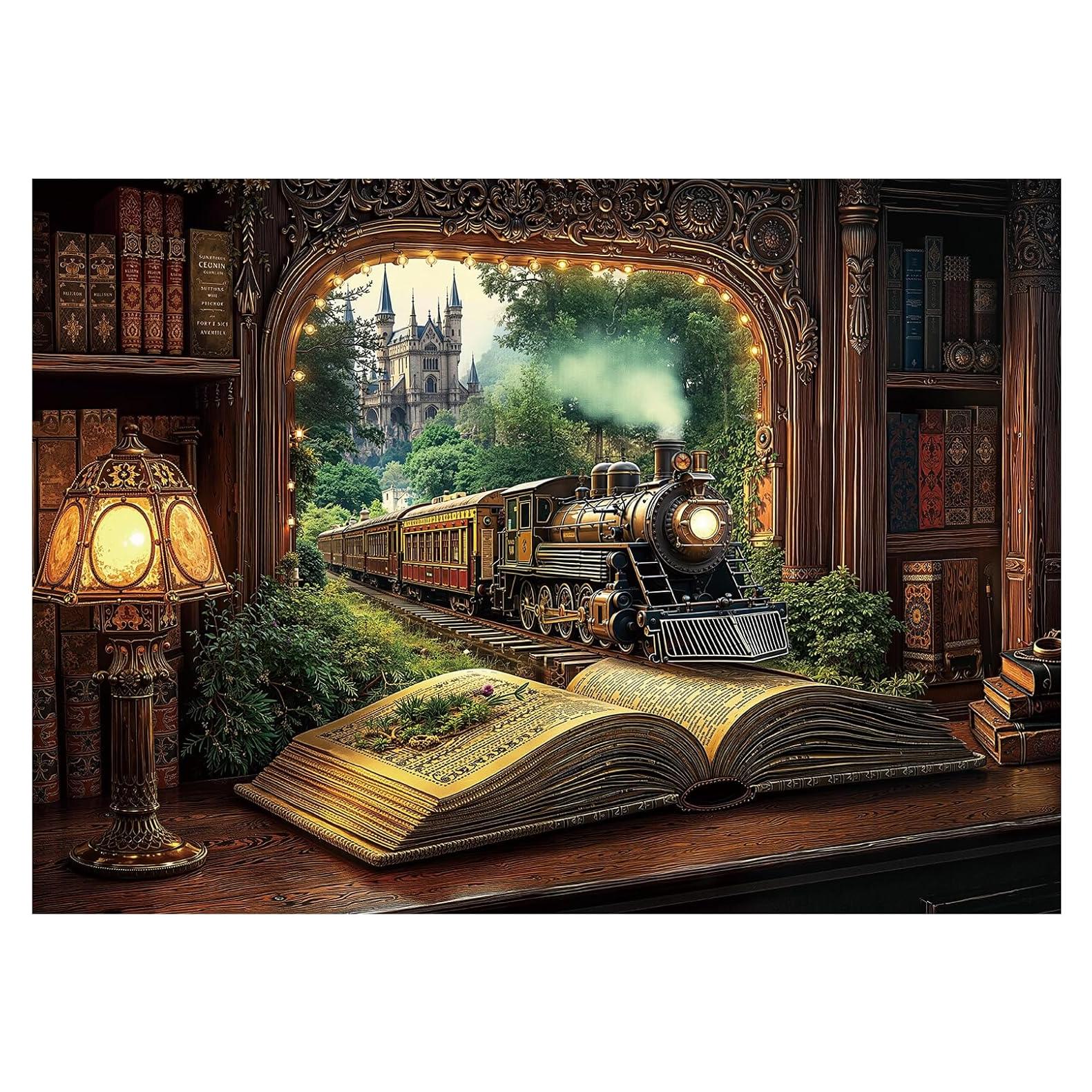 Rompecabezas 1000 Piezas BBOLDIN Bosque de Tren Vintage