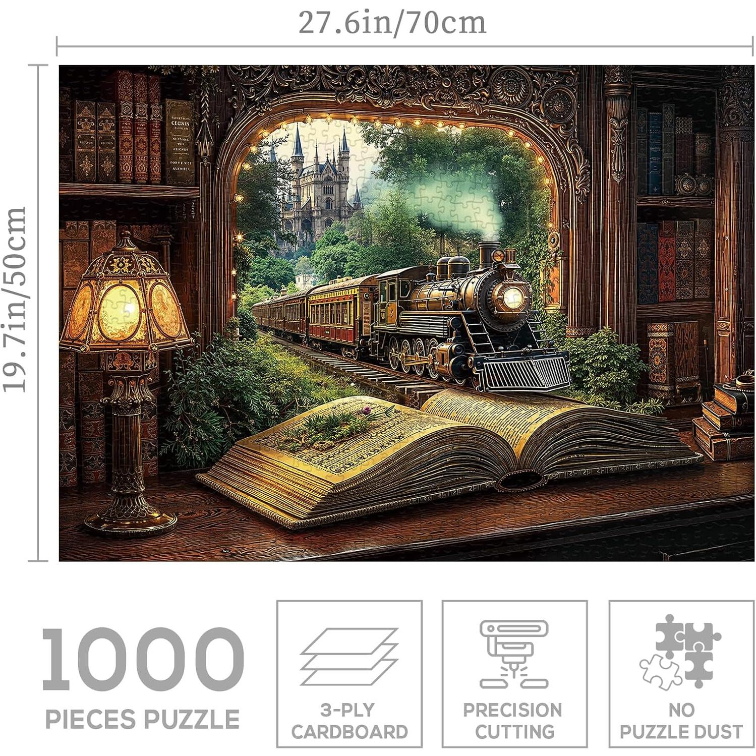 Rompecabezas 1000 Piezas BBOLDIN Bosque de Tren Vintage