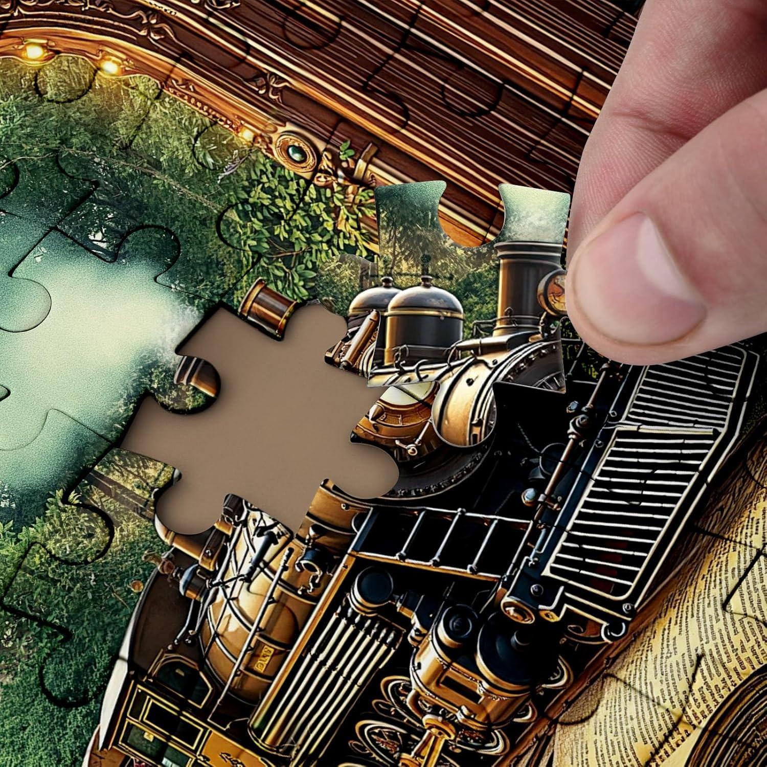 Rompecabezas 1000 Piezas BBOLDIN Bosque de Tren Vintage