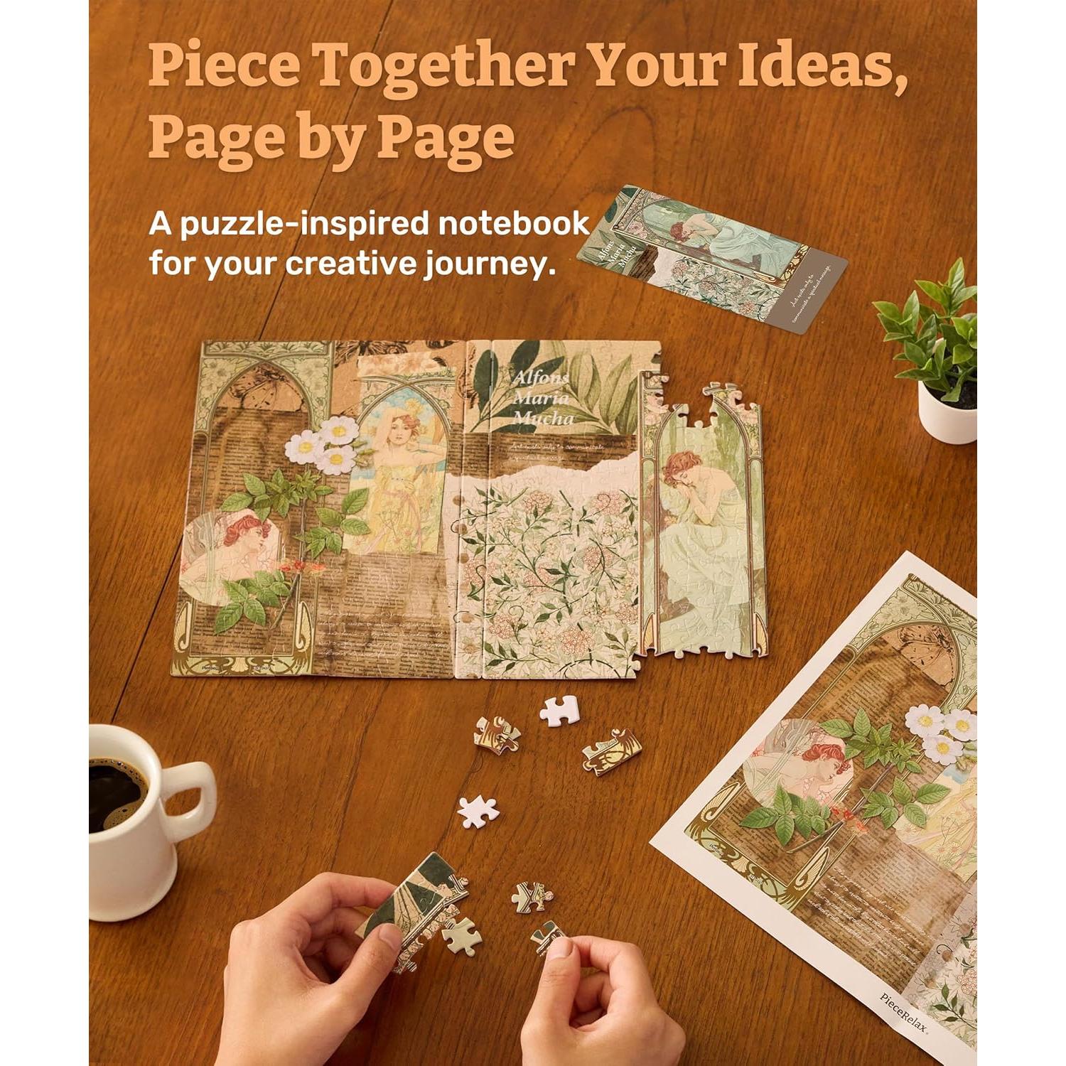 Cuaderno A5 PieceRelax con Puzzle Alphonse Mucha 329 Piezas