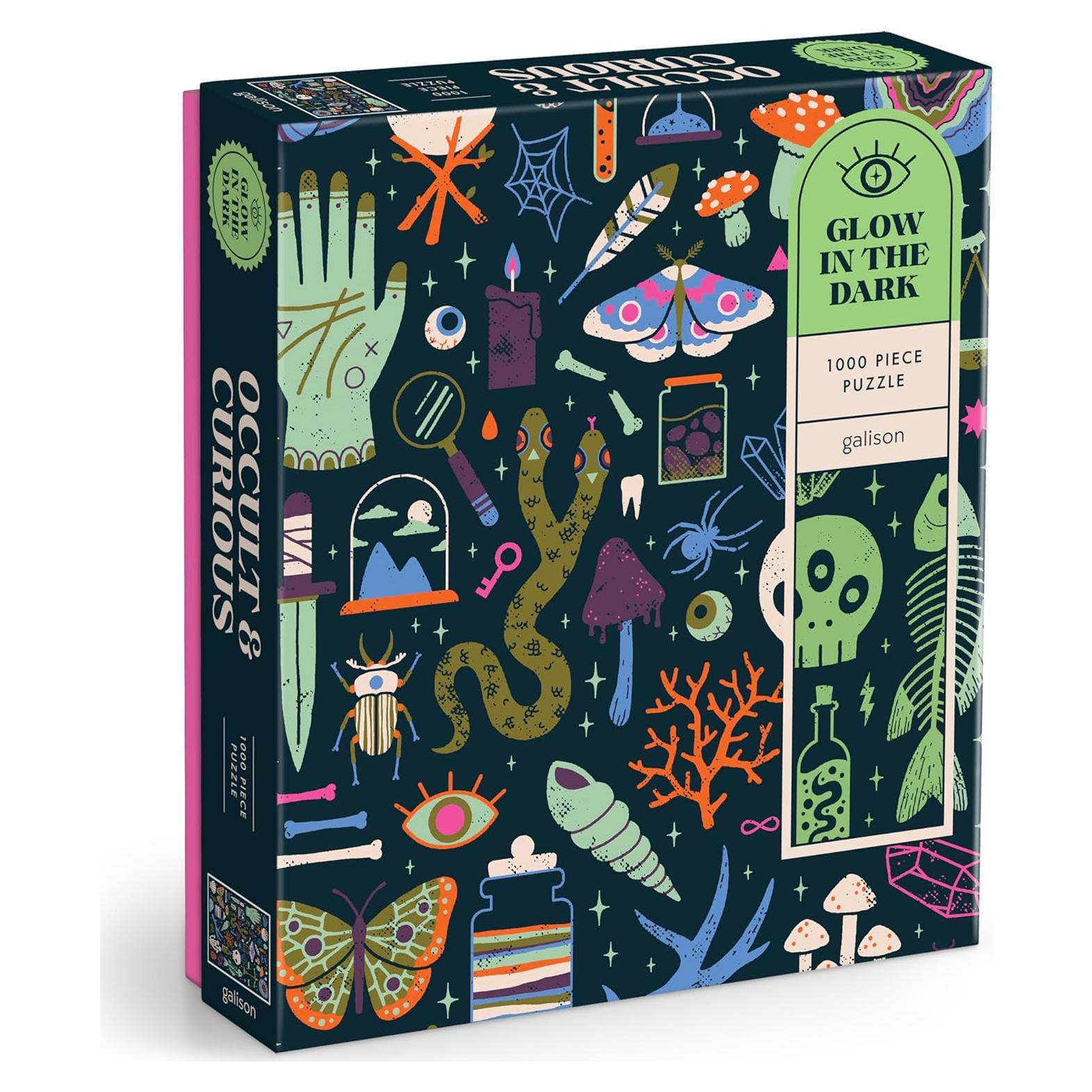 Rompecabezas Galison Oculto y Curioso 1000 Piezas Brilla en la Oscuridad