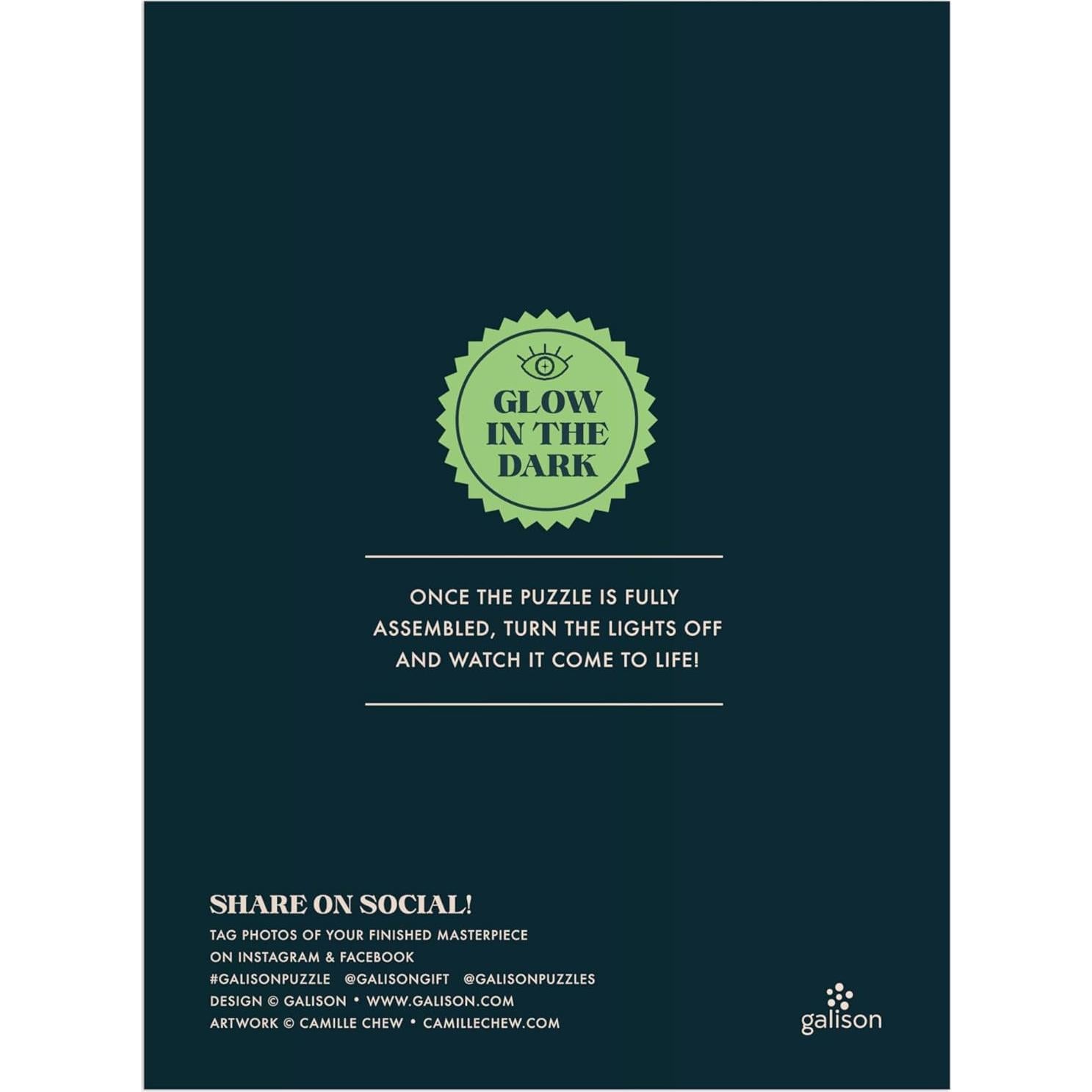 Rompecabezas Galison Oculto y Curioso 1000 Piezas Brilla en la Oscuridad