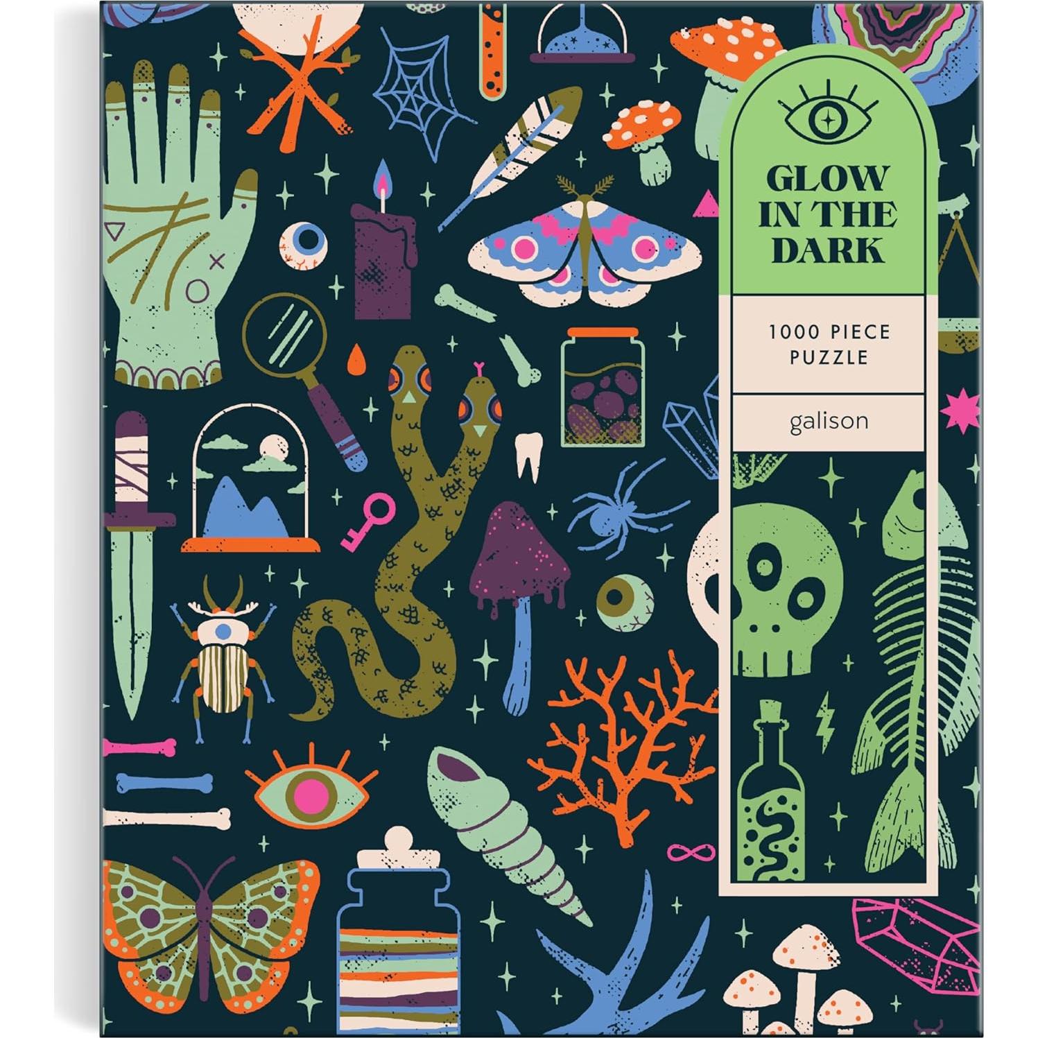 Rompecabezas Galison Oculto y Curioso 1000 Piezas Brilla en la Oscuridad
