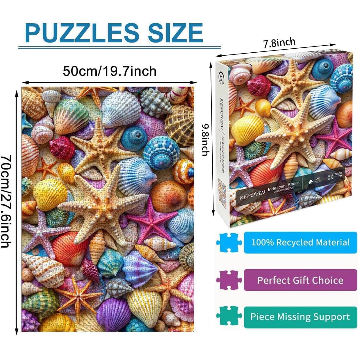 Rompecabezas 1000 Piezas Kepovin Conchas Marinas 50x70cm