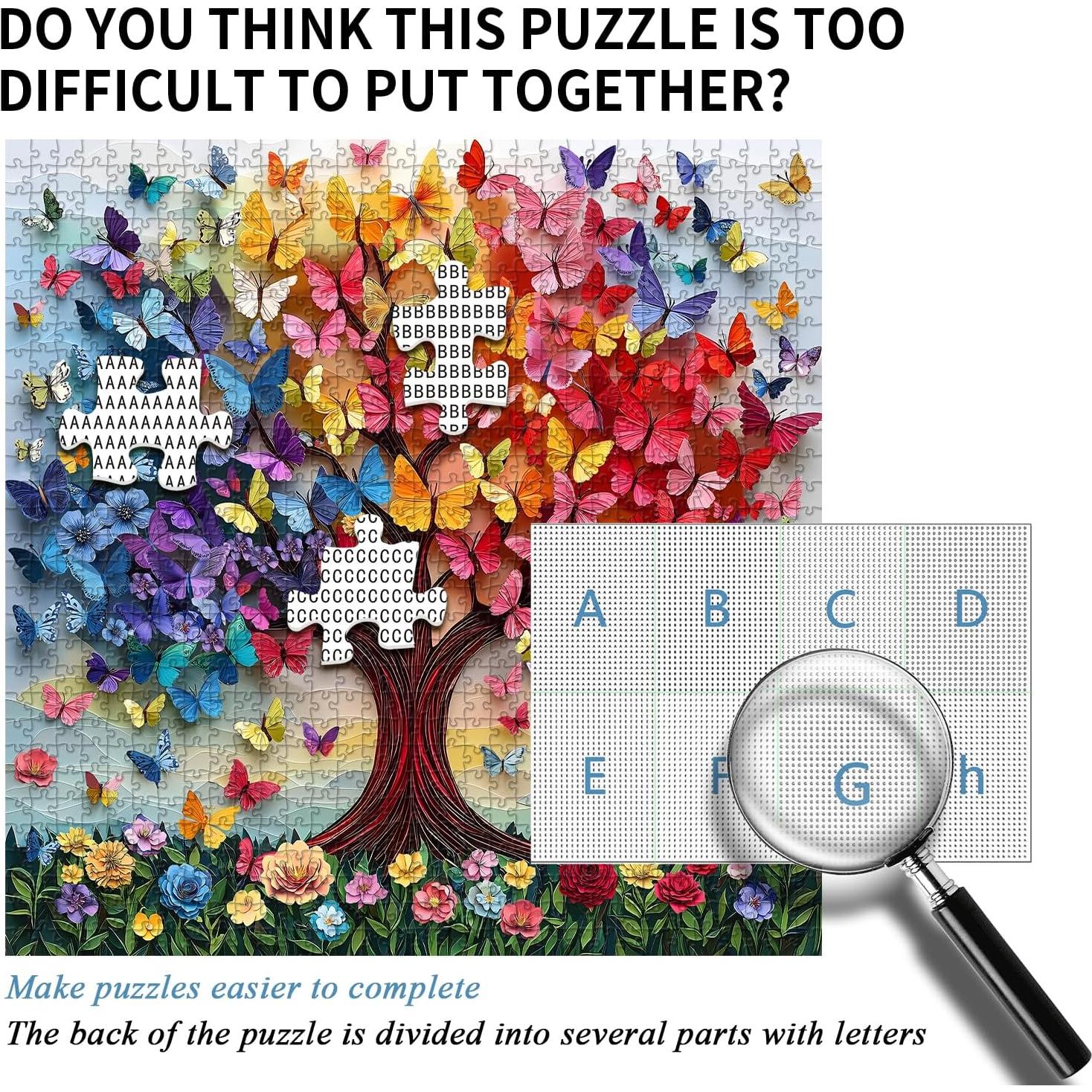 Rompecabezas PICKFORU 1000 Piezas Mariposas Árbol de la Vida