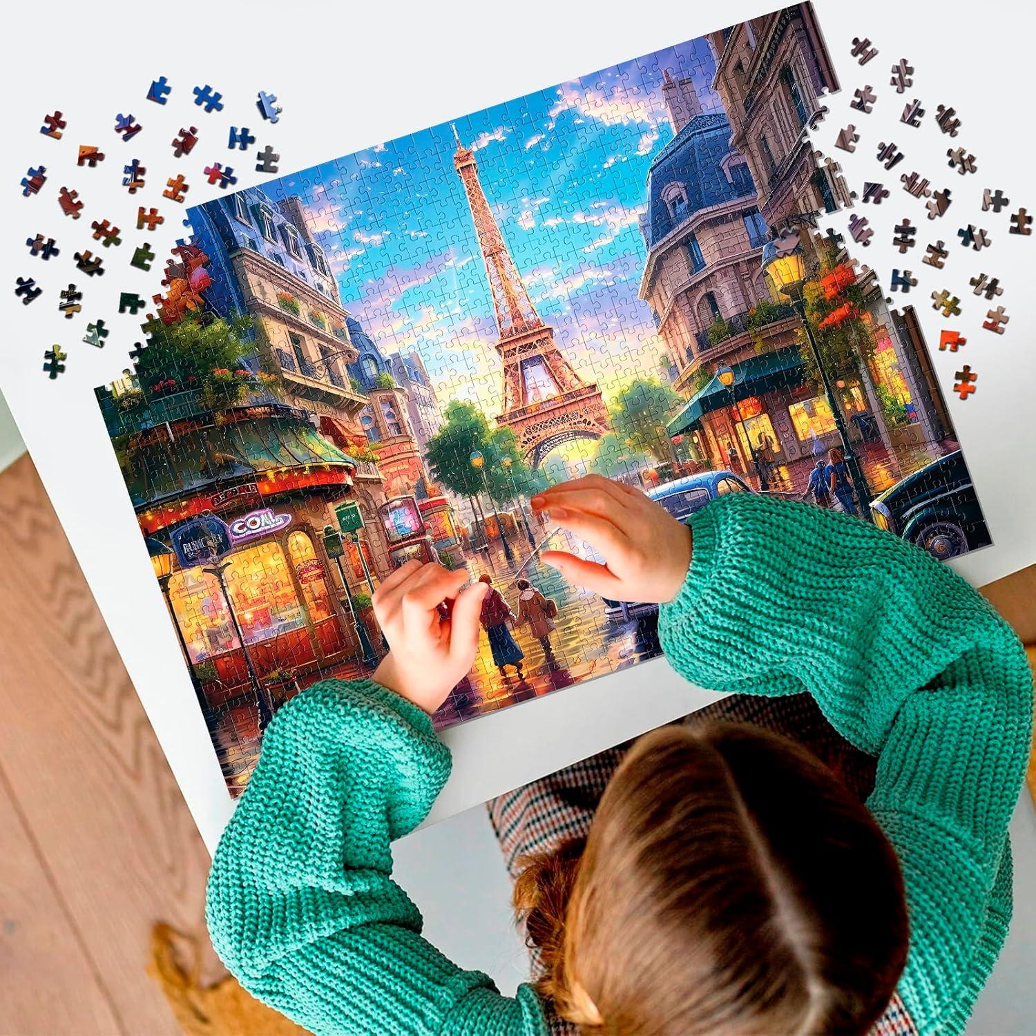 Paquete de 2 Rompecabezas 1000 Piezas Big Ben y Torre Eiffel