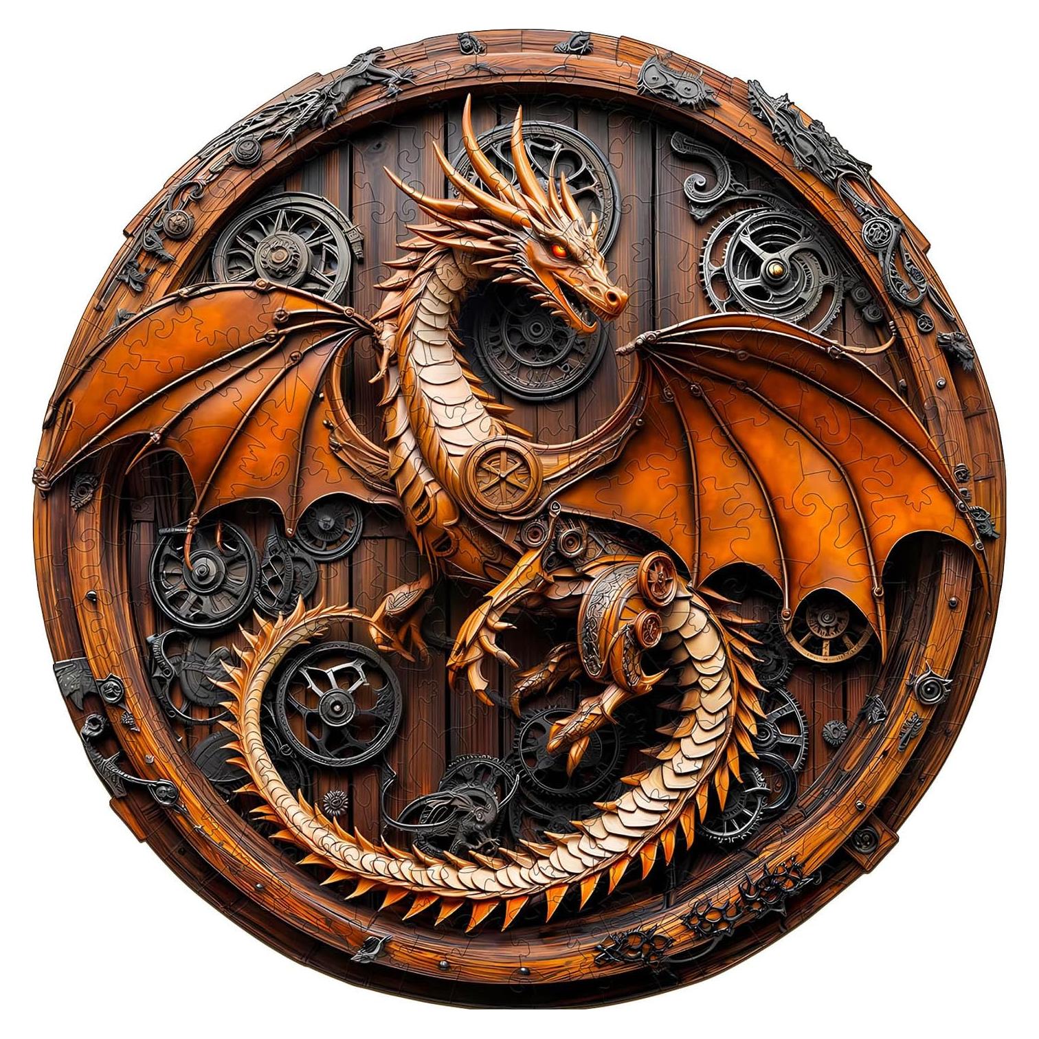 Rompecabezas 3D de Madera KAAYEE Dragón Mecánico 100 Piezas