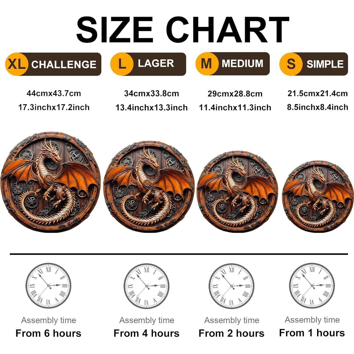 Rompecabezas 3D de Madera KAAYEE Dragón Mecánico 100 Piezas