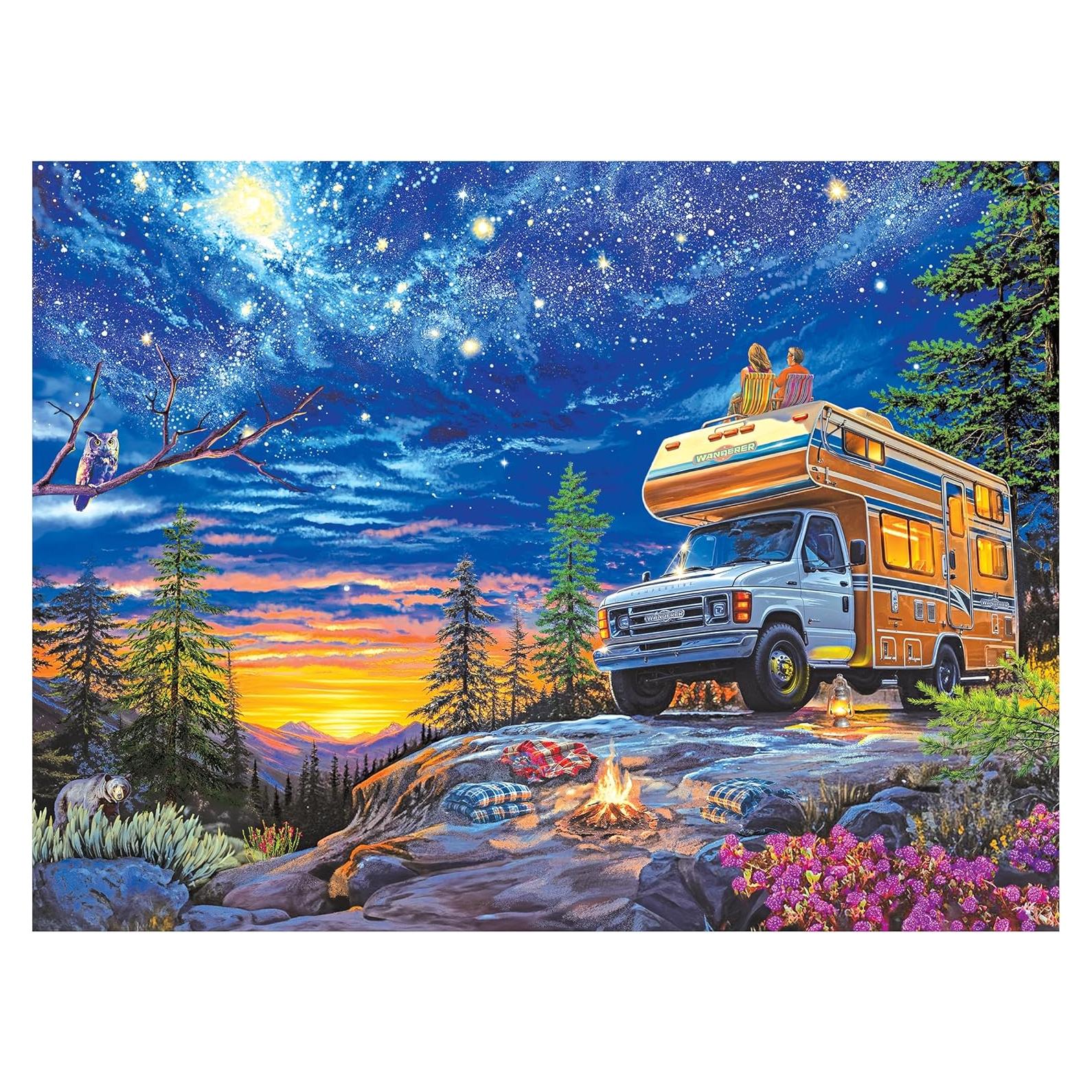 Rompecabezas RoseArt 750 Piezas Noche de Camper 49x68 cm