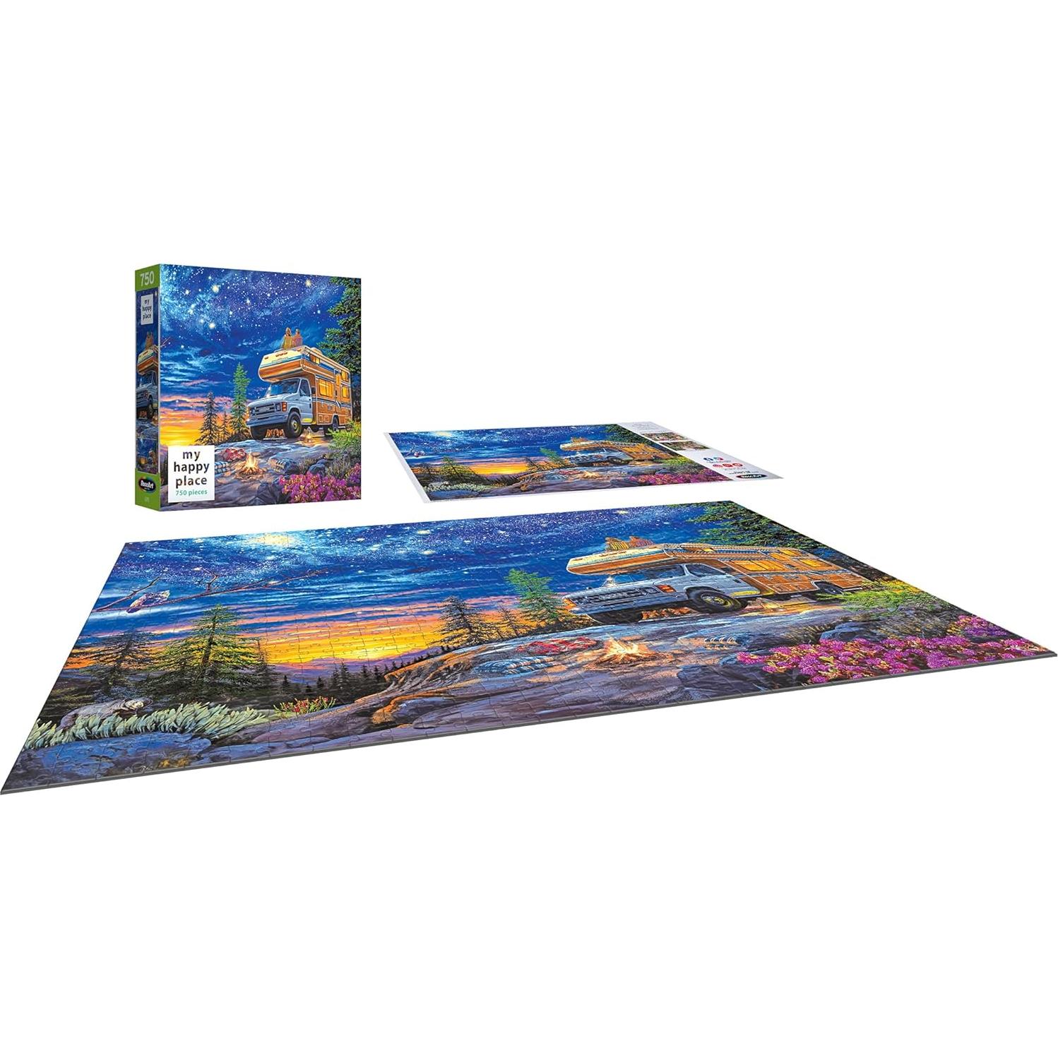 Rompecabezas RoseArt 750 Piezas Noche de Camper 49x68 cm