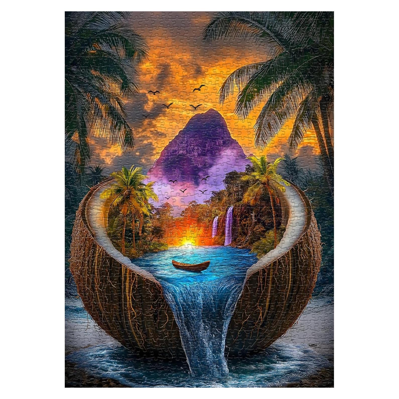 Rompecabezas de Playa PICKFORU 1000 Piezas Naturaleza