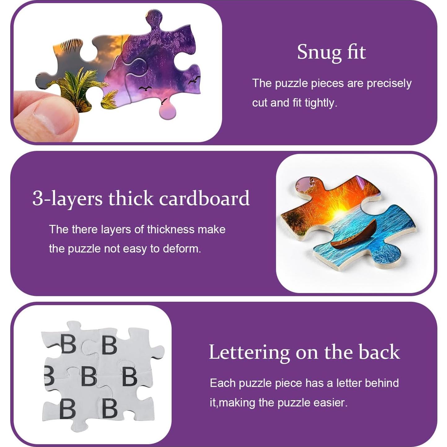 Rompecabezas de Playa PICKFORU 1000 Piezas Naturaleza