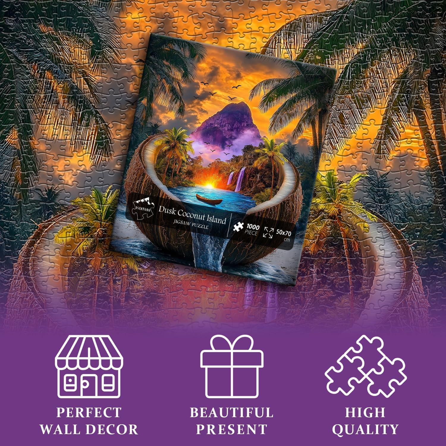 Rompecabezas de Playa PICKFORU 1000 Piezas Naturaleza